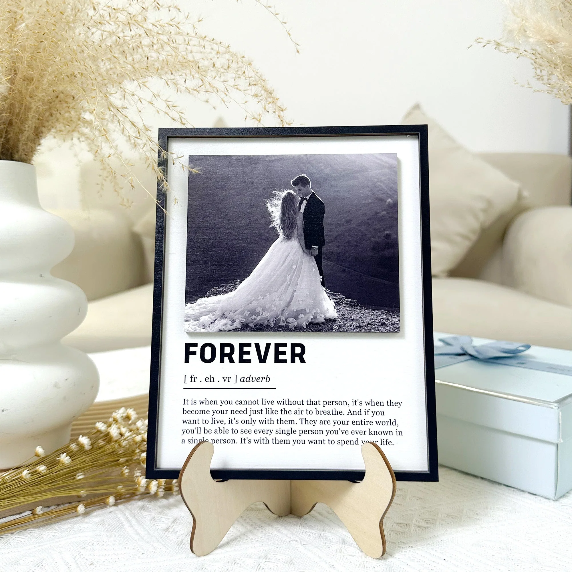 I Love You Forever - Personalized Wooden Photo Plaque - Image 2