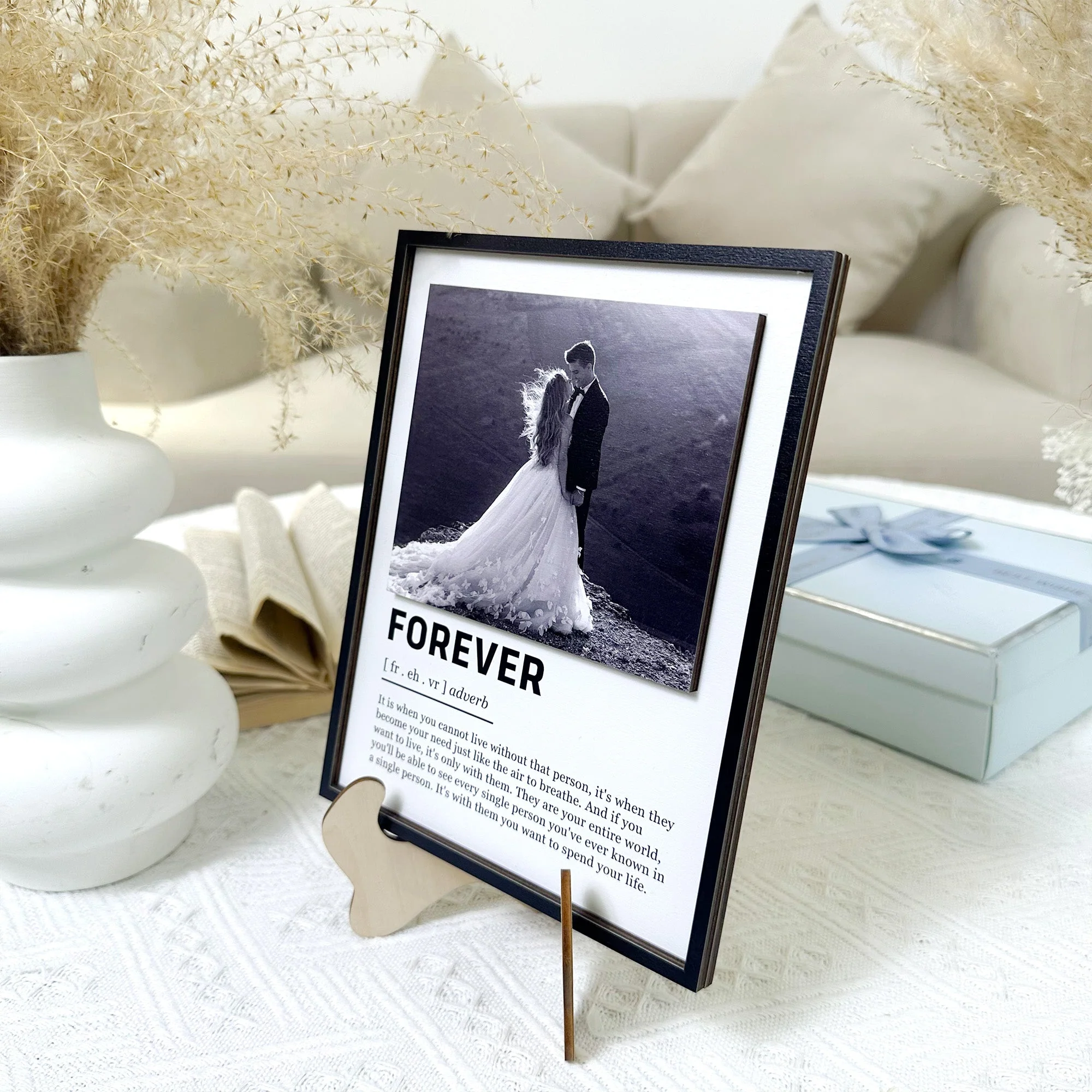 I Love You Forever - Personalized Wooden Photo Plaque - Image 4