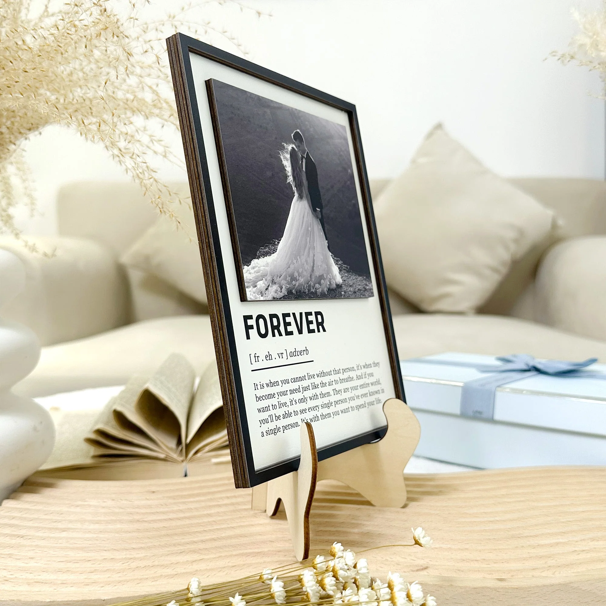 I Love You Forever - Personalized Wooden Photo Plaque - Image 5