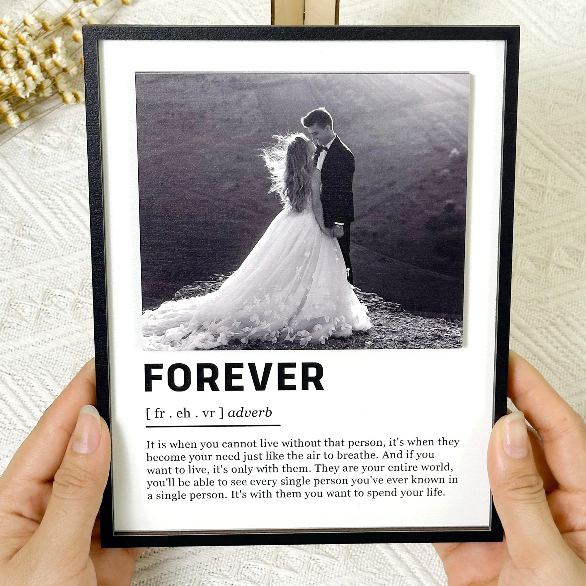 I Love You Forever - Personalized Wooden Photo Plaque - Image 6