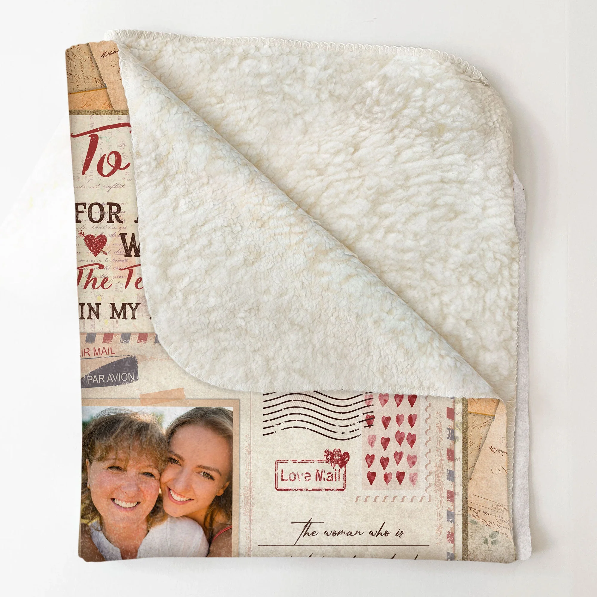 I Love You Mom - Personalized Photo Blanket - Image 5