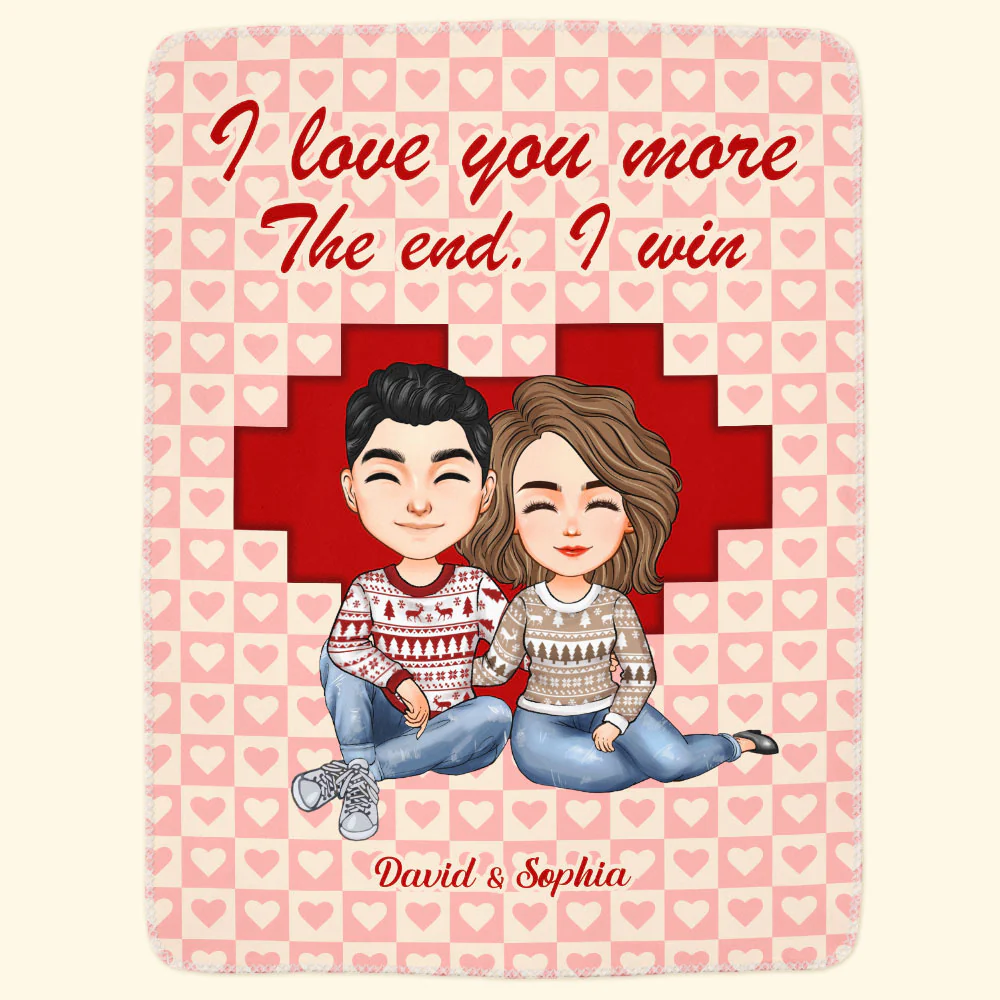I Love You More - Personalized Blanket - Image 6