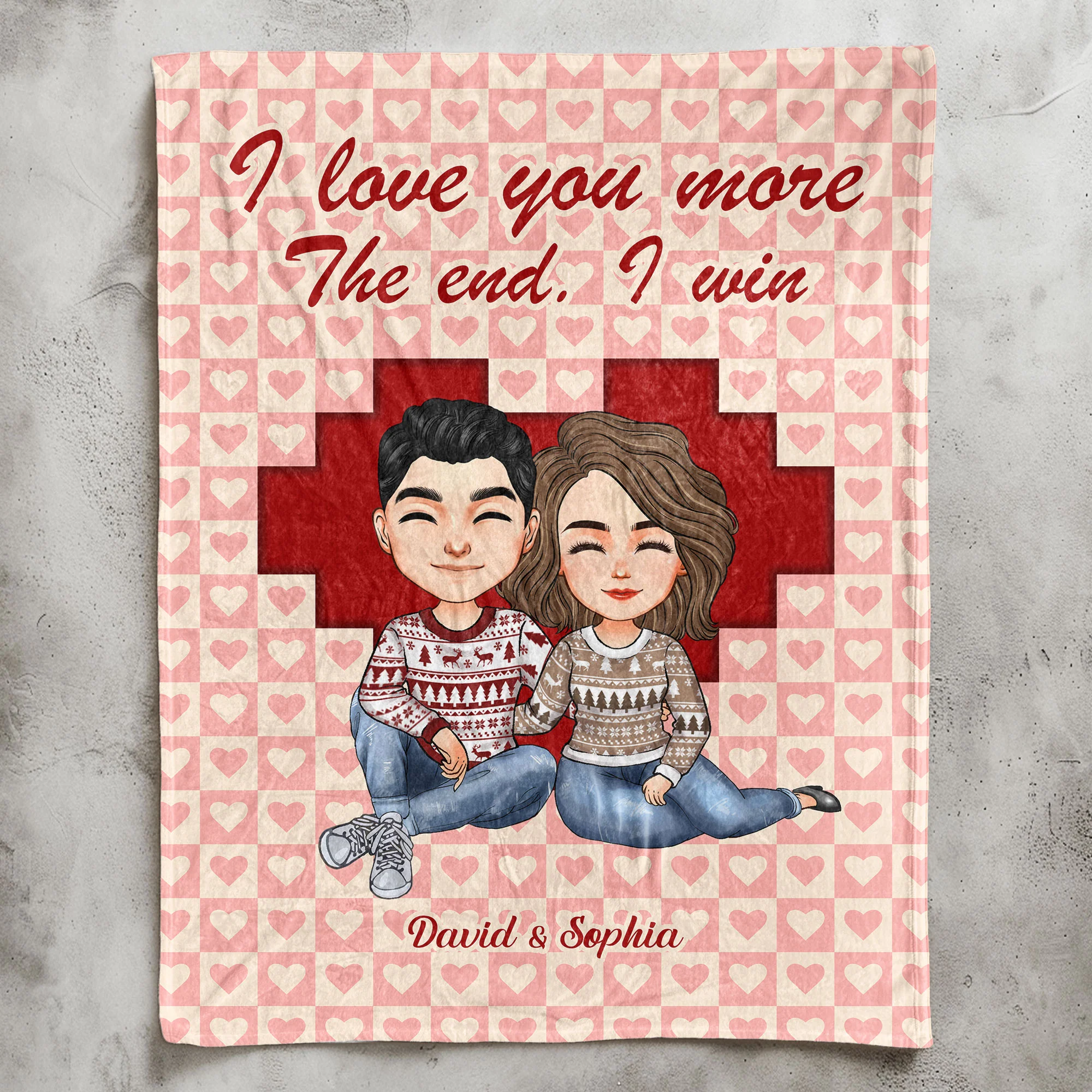I Love You More - Personalized Blanket - Image 7