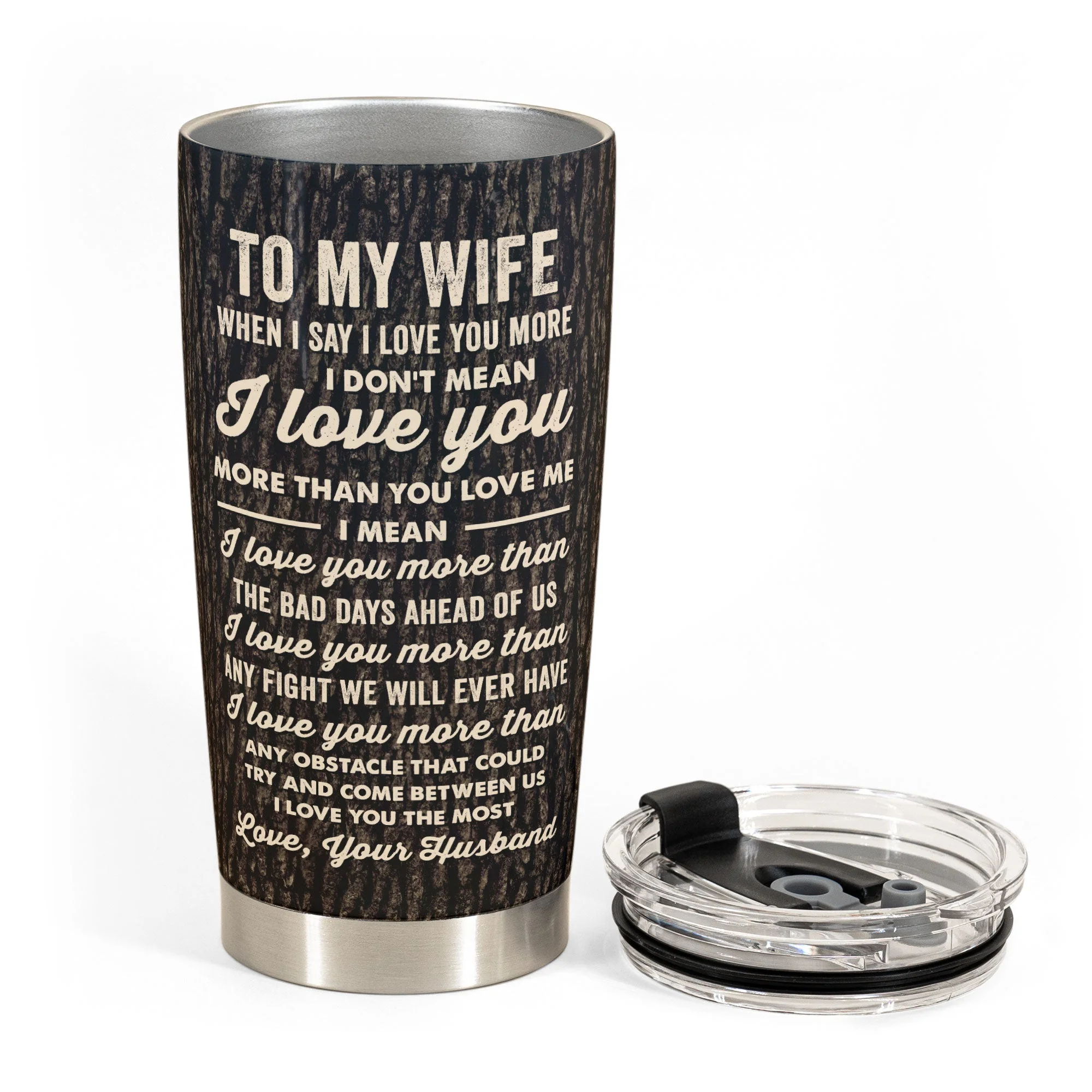 I Love You The Most - Personalized Photo Tumbler Cup - Image 5