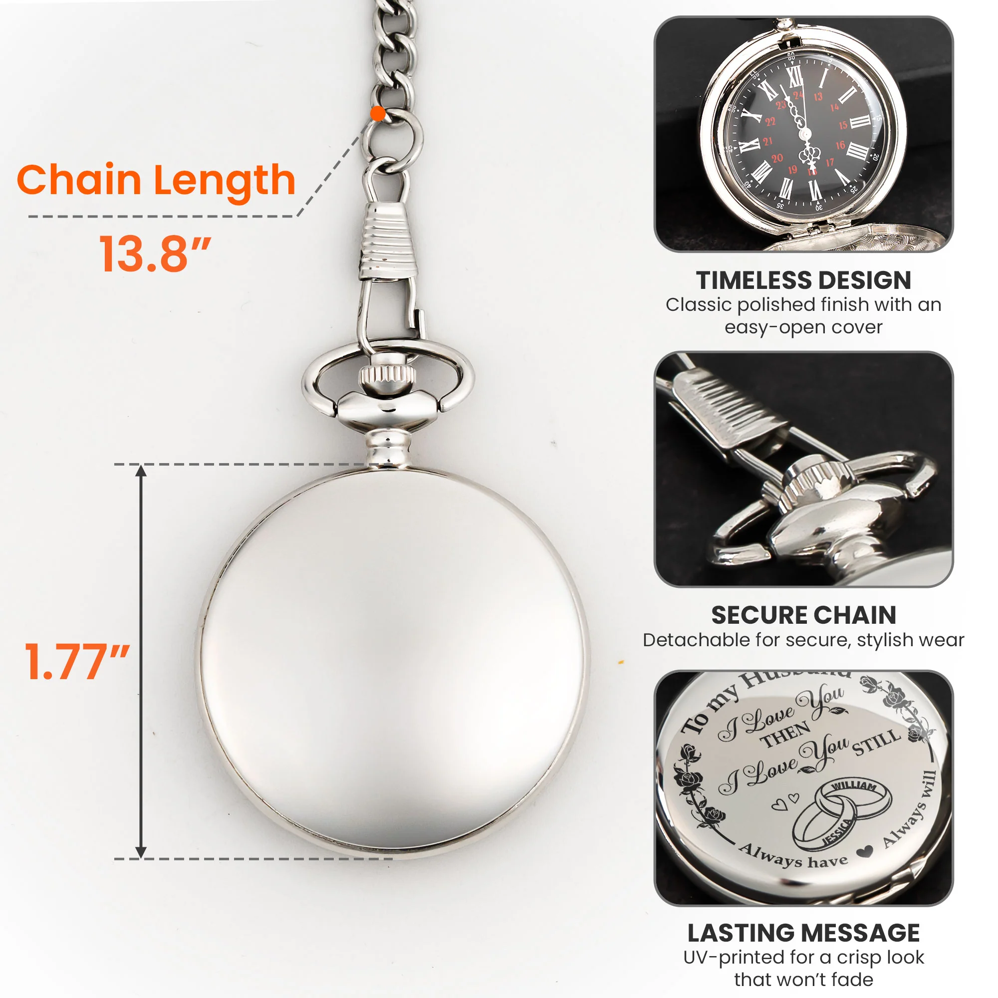 I Love You Then I Love You Still - Personalized Pocket Watch - Image 6
