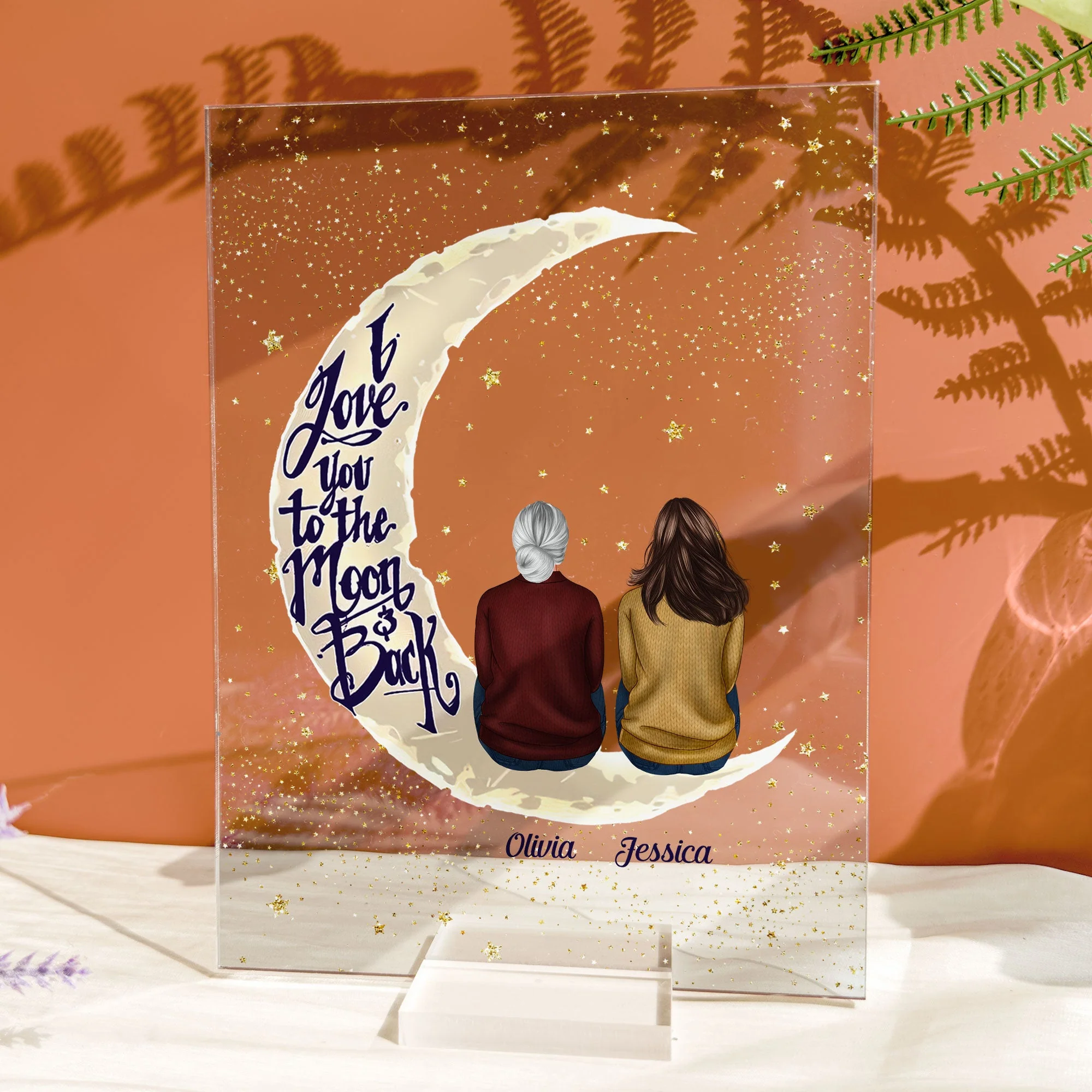 I Love You To The Moon And Back - Personalized Acrylic Plaque - Image 7
