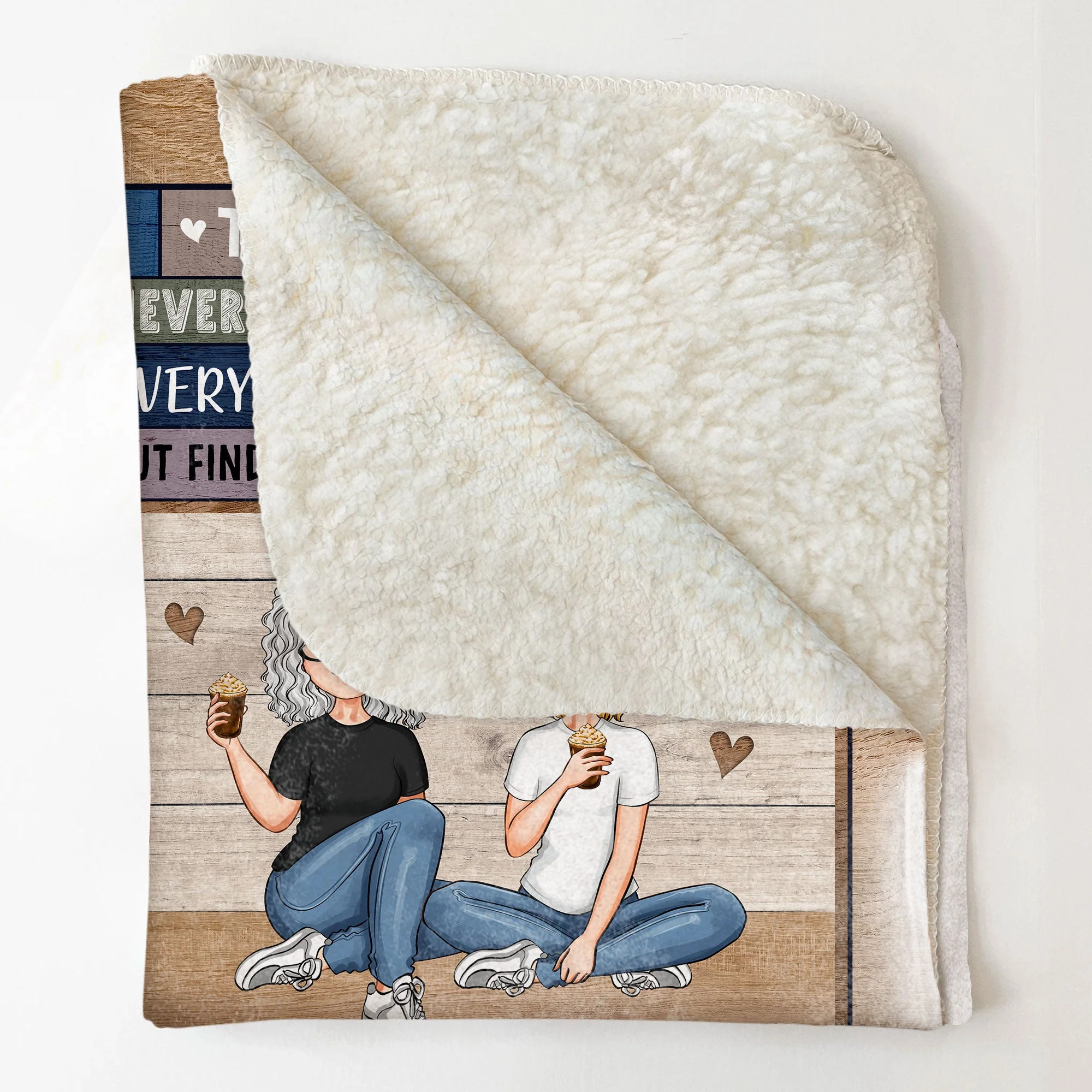 I Love You To The Moon And Back - Personalized Daughter Blanket - Image 4