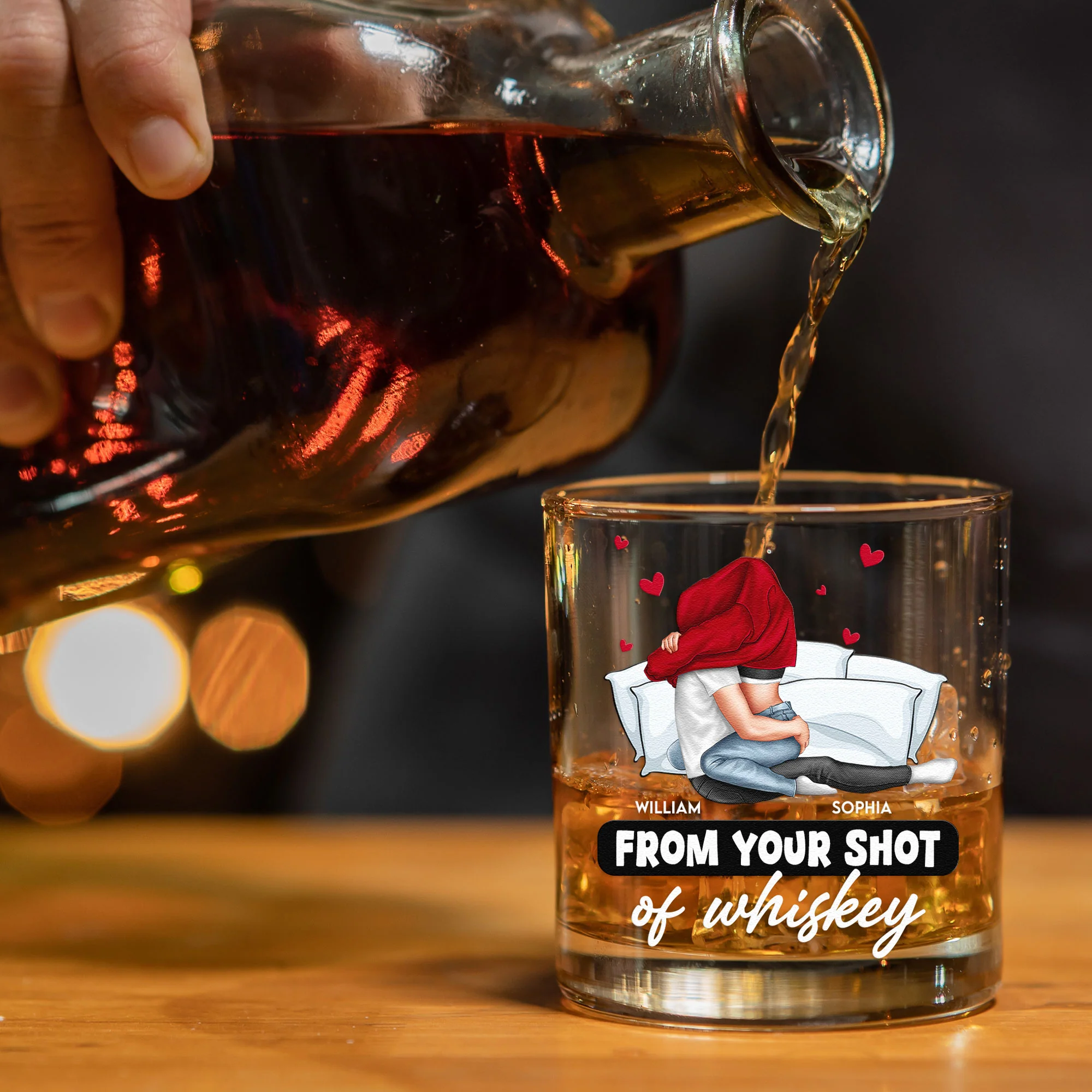 I Love Your Face When It's Between My Legs - Personalized Whiskey Glass - Image 4