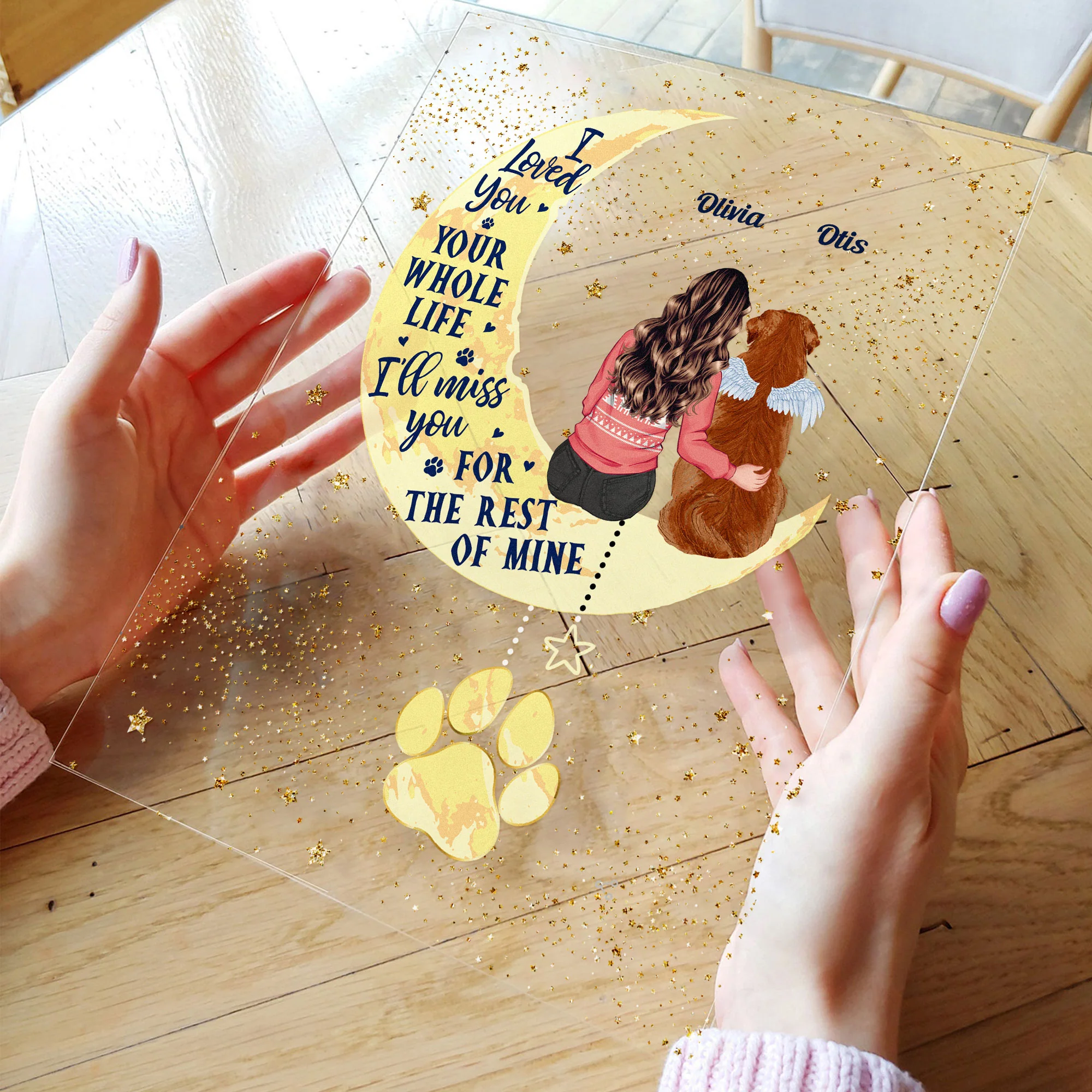 I Loved You Your Whole Life Pet Loss Gift - Personalized Acrylic Plaque - Image 5