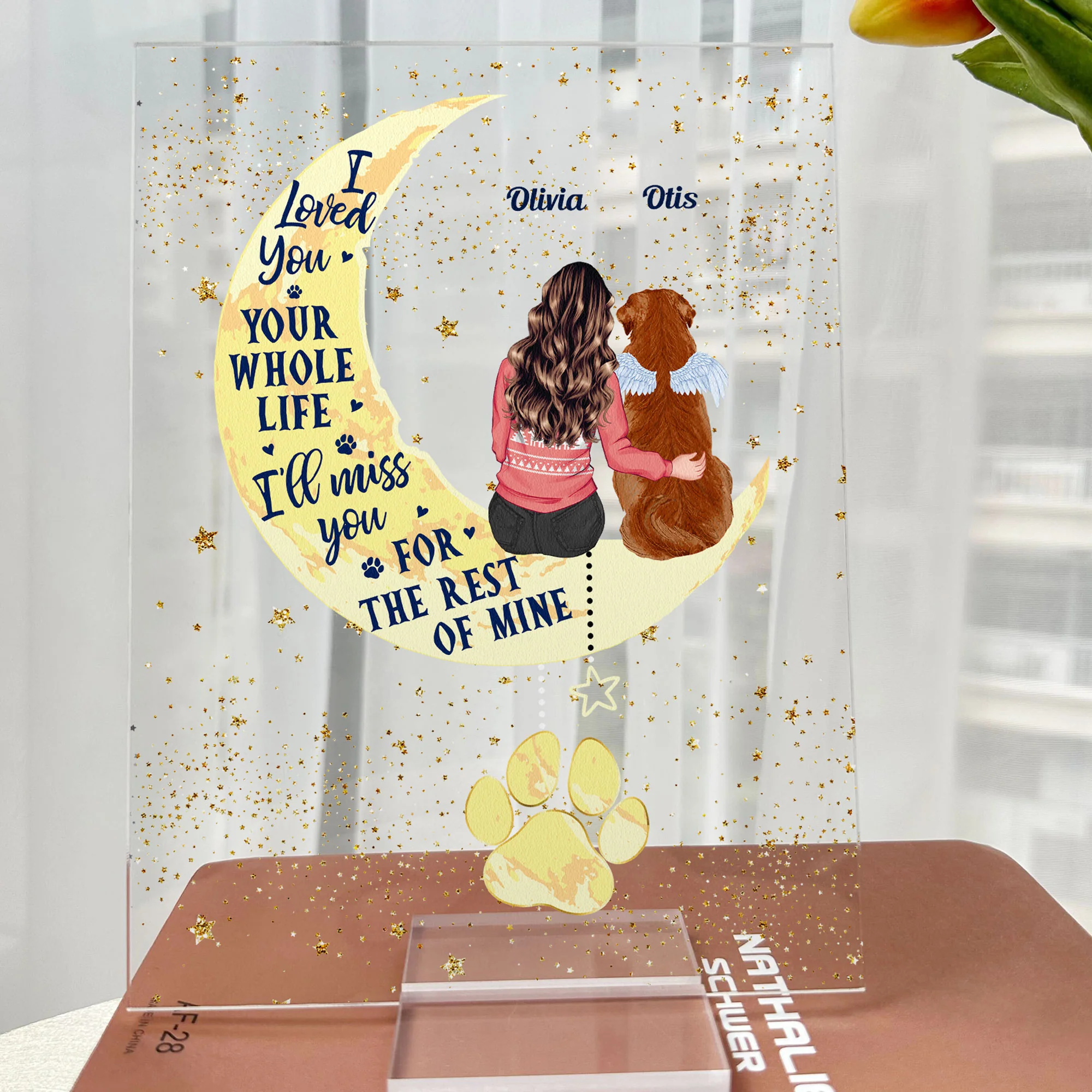 I Loved You Your Whole Life Pet Loss Gift - Personalized Acrylic Plaque - Image 7
