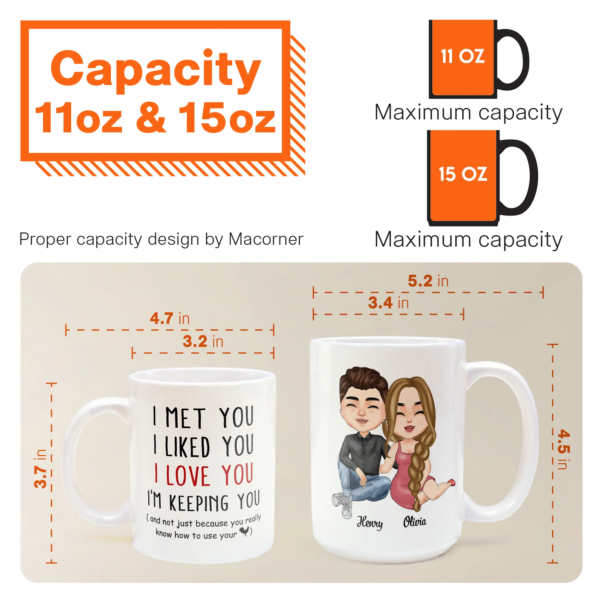 I Met You I Liked You I Love You I Am Keeping You - Personalized Mug - Anniversary, Valentine's Day Gift For Husband, Boyfriend, Fiancé - Image 7