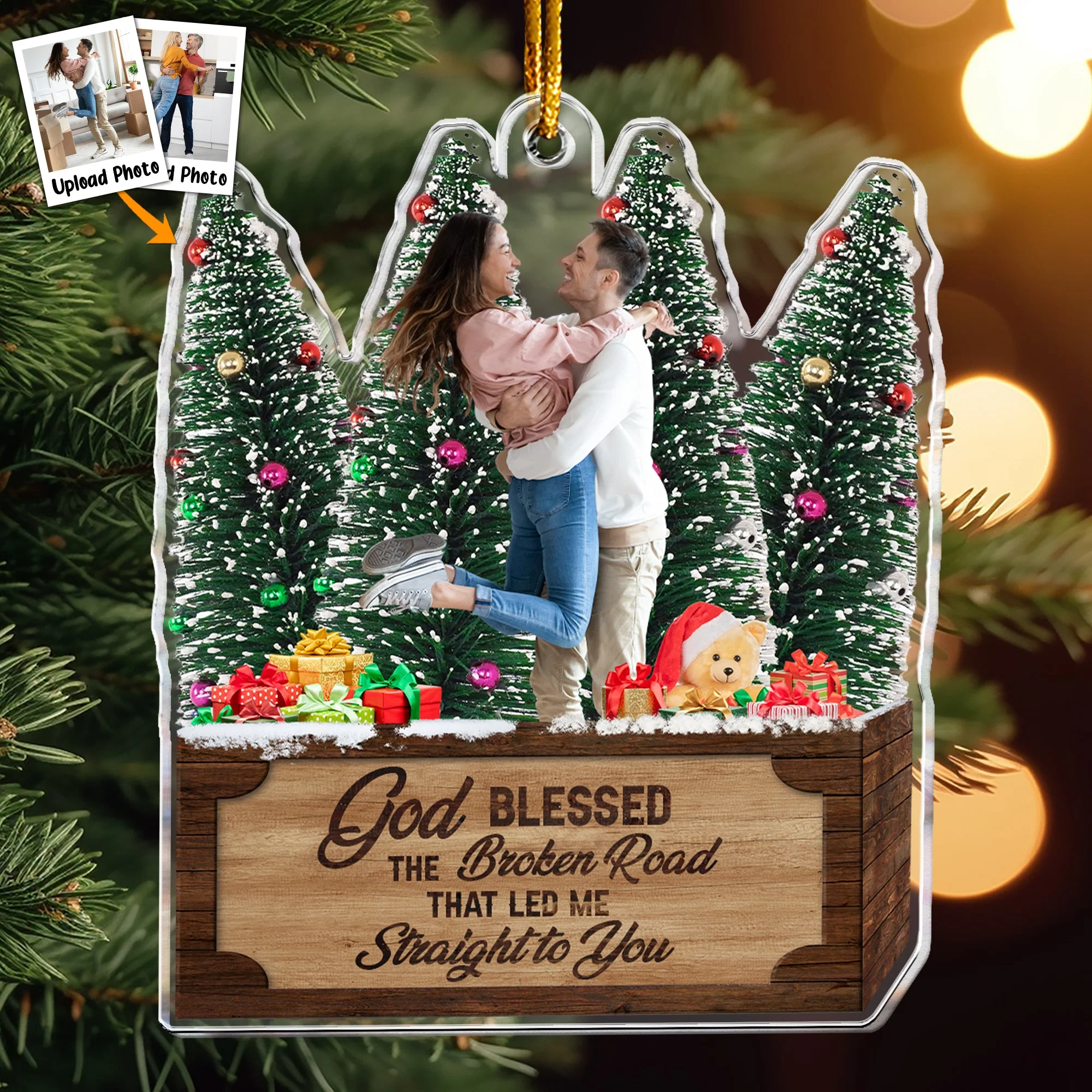 I Met You I Liked You I Love You  - Personalized Acrylic Photo Ornament - Image 2