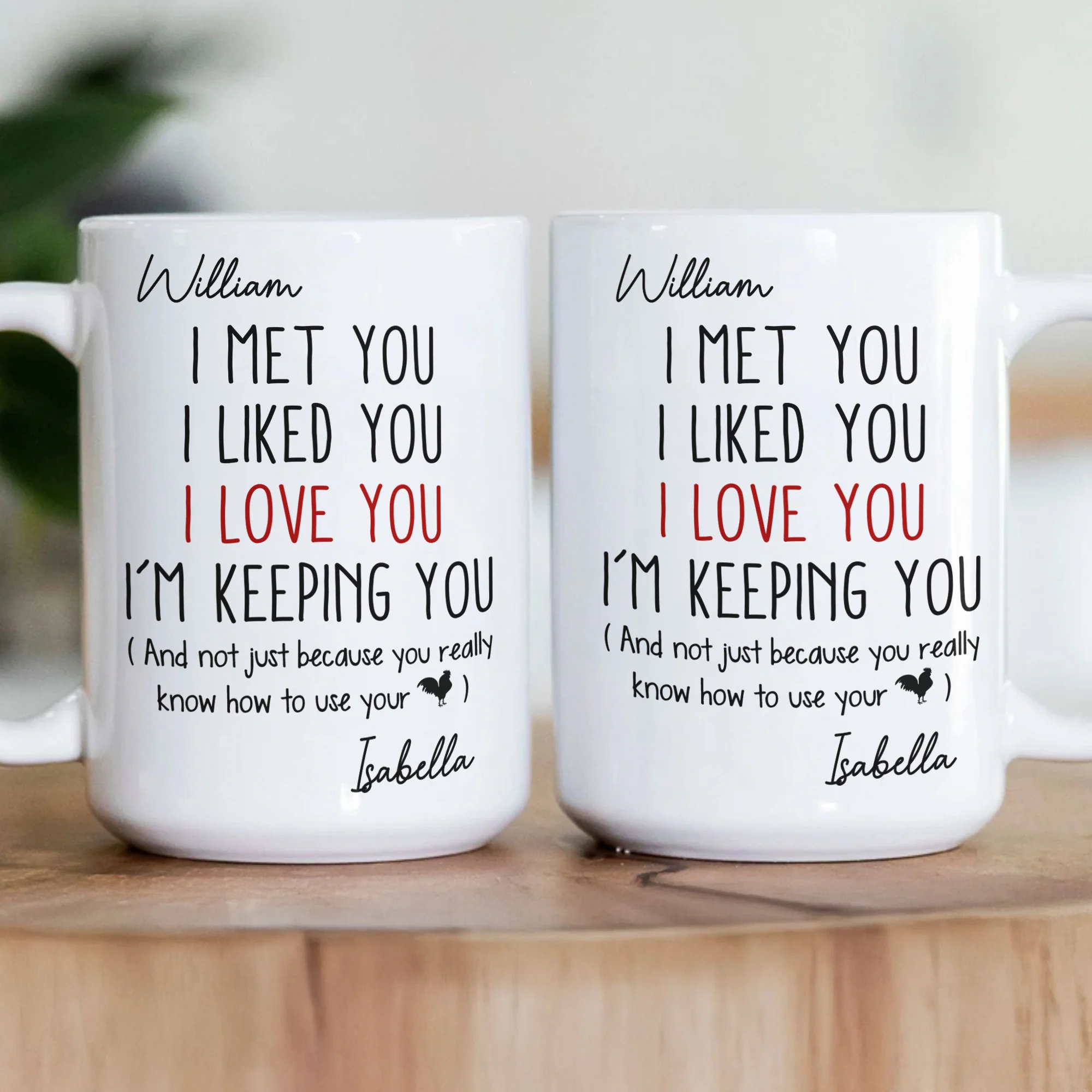 I Met You I Liked You I Love You - Personalized Mug - Image 3