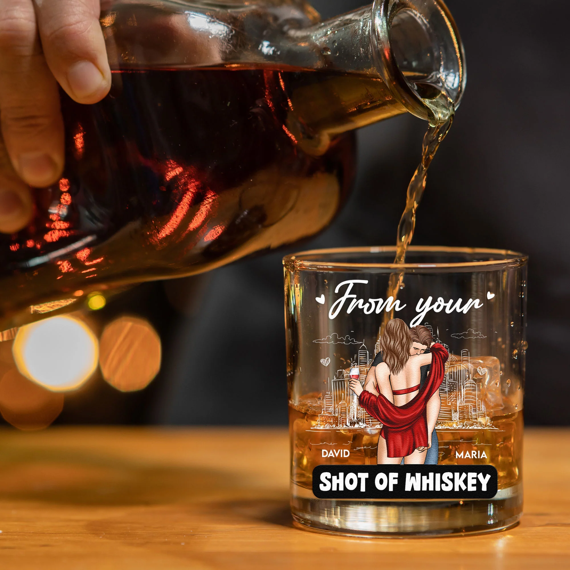 I Met You I Liked You I Love You - Personalized Whiskey Glass - Image 4