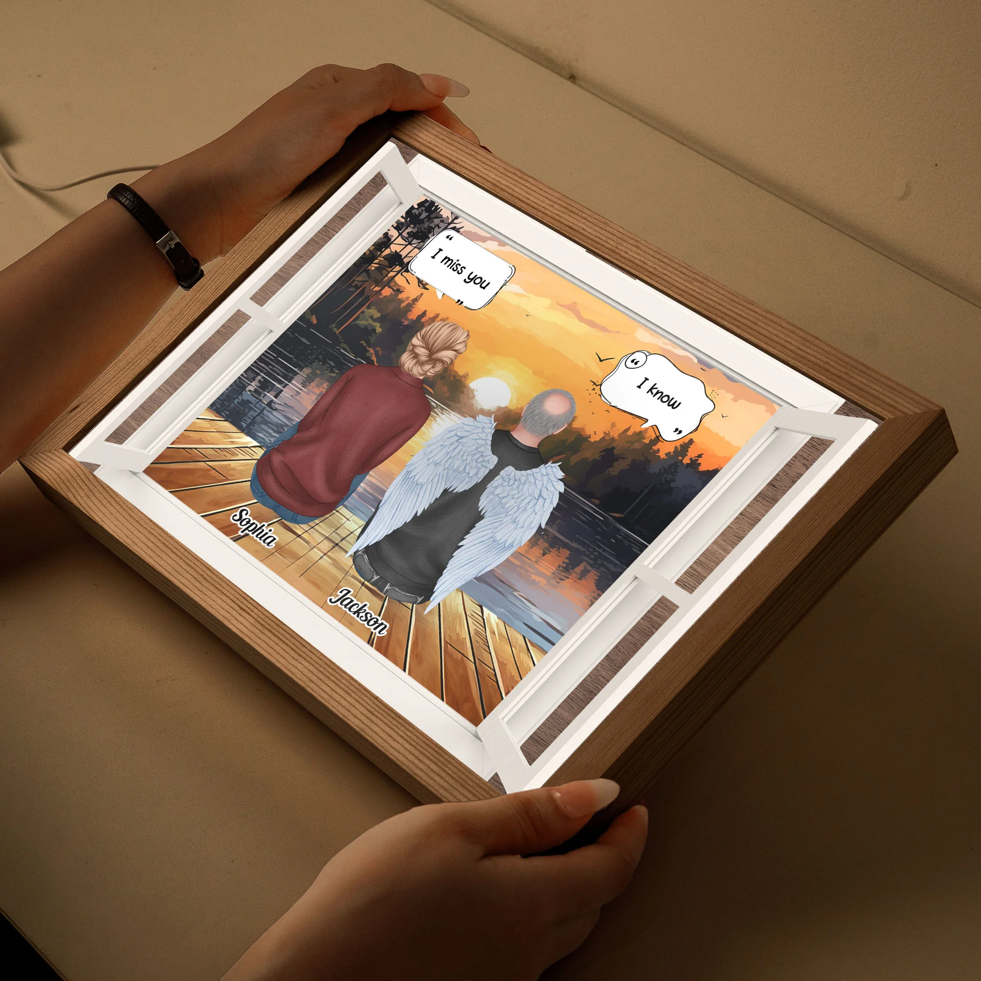 I Miss You - I Know - Personalized Light Up Picture Frame - Image 6