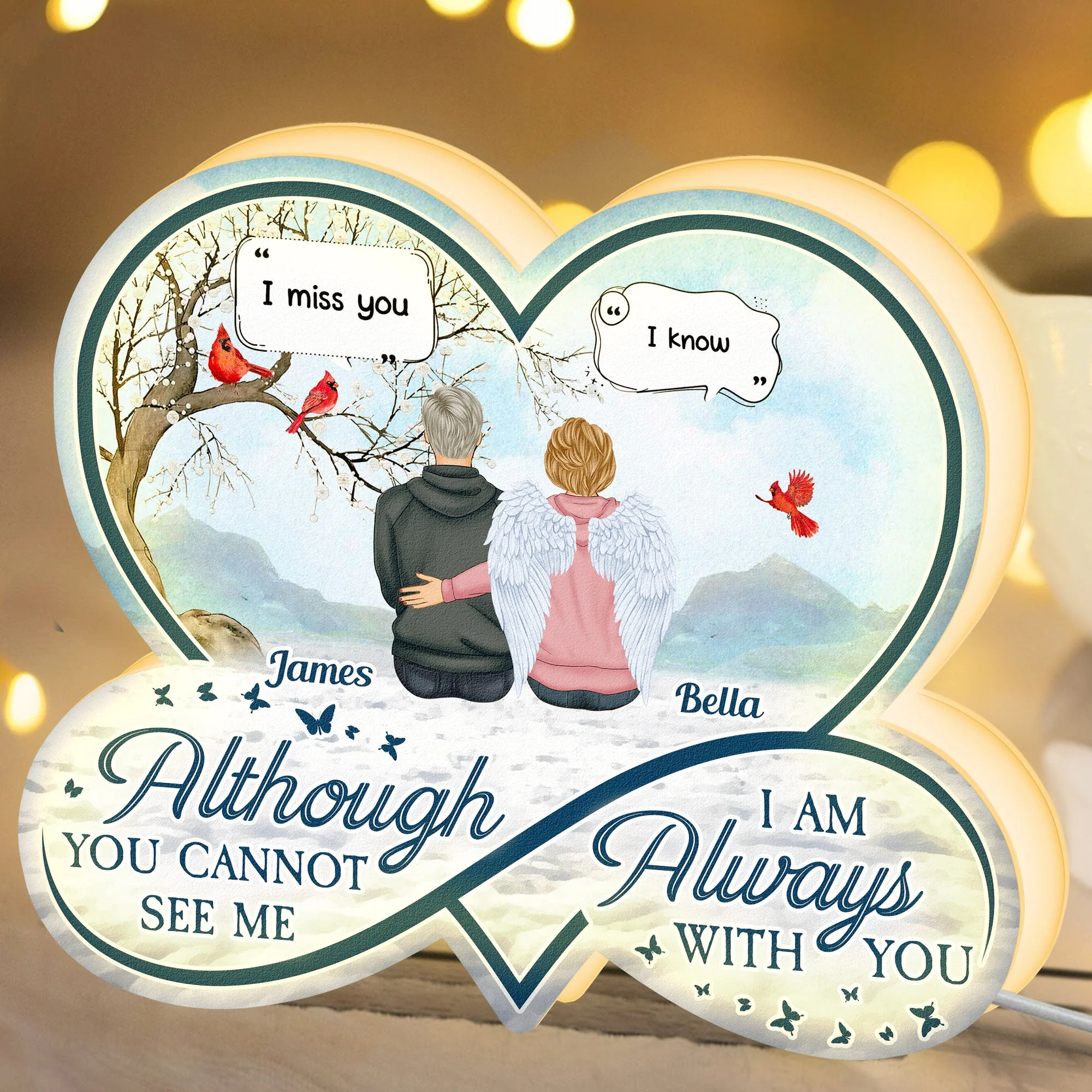 I Miss You I'm Always With You - Personalized Light Box - Image 2