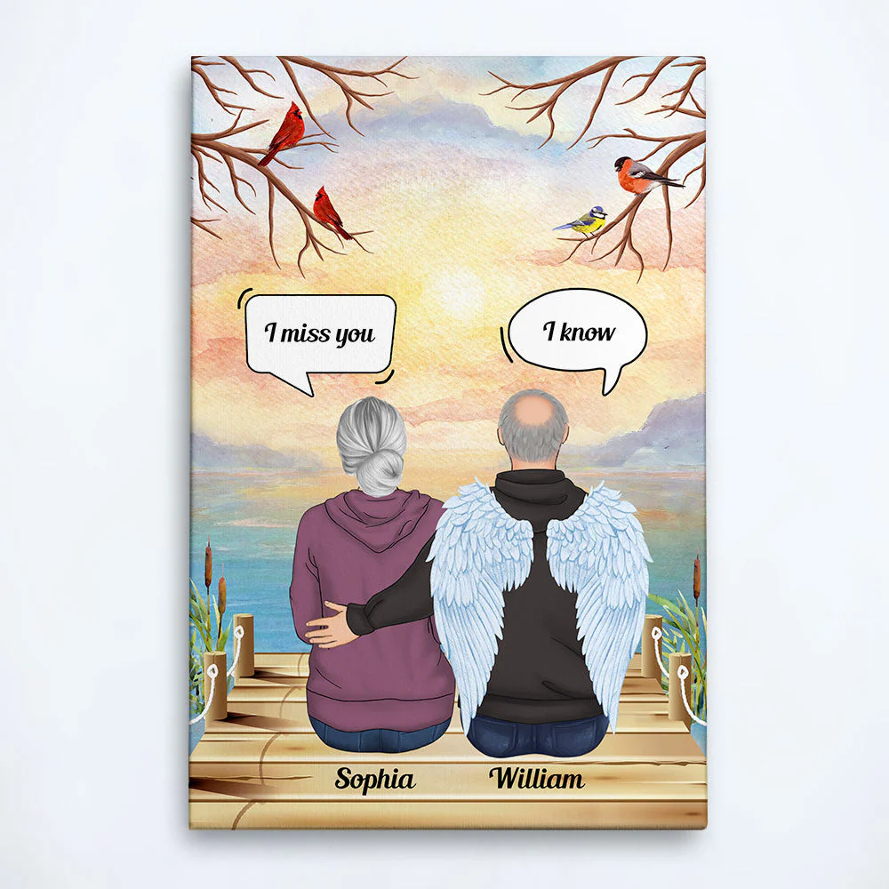 I Miss You - Personalized Poster/Wrapped Canvas - Memorial Gift For Mom, Dad, Daughters, Sons - Image 3