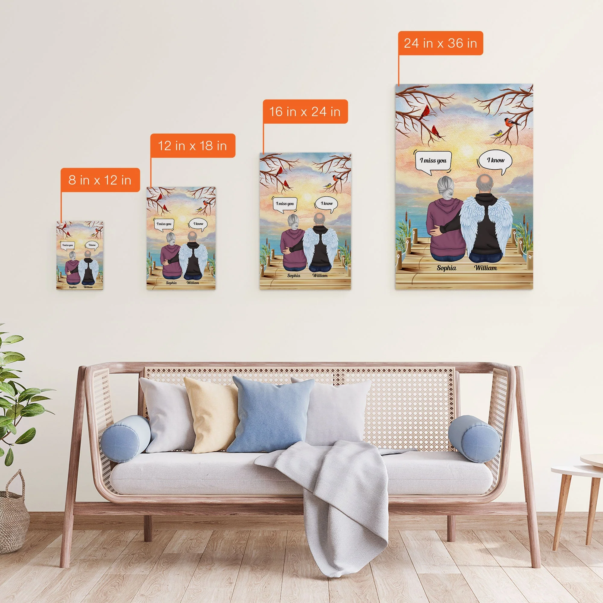 I Miss You - Personalized Poster/Wrapped Canvas - Memorial Gift For Mom, Dad, Daughters, Sons - Image 6