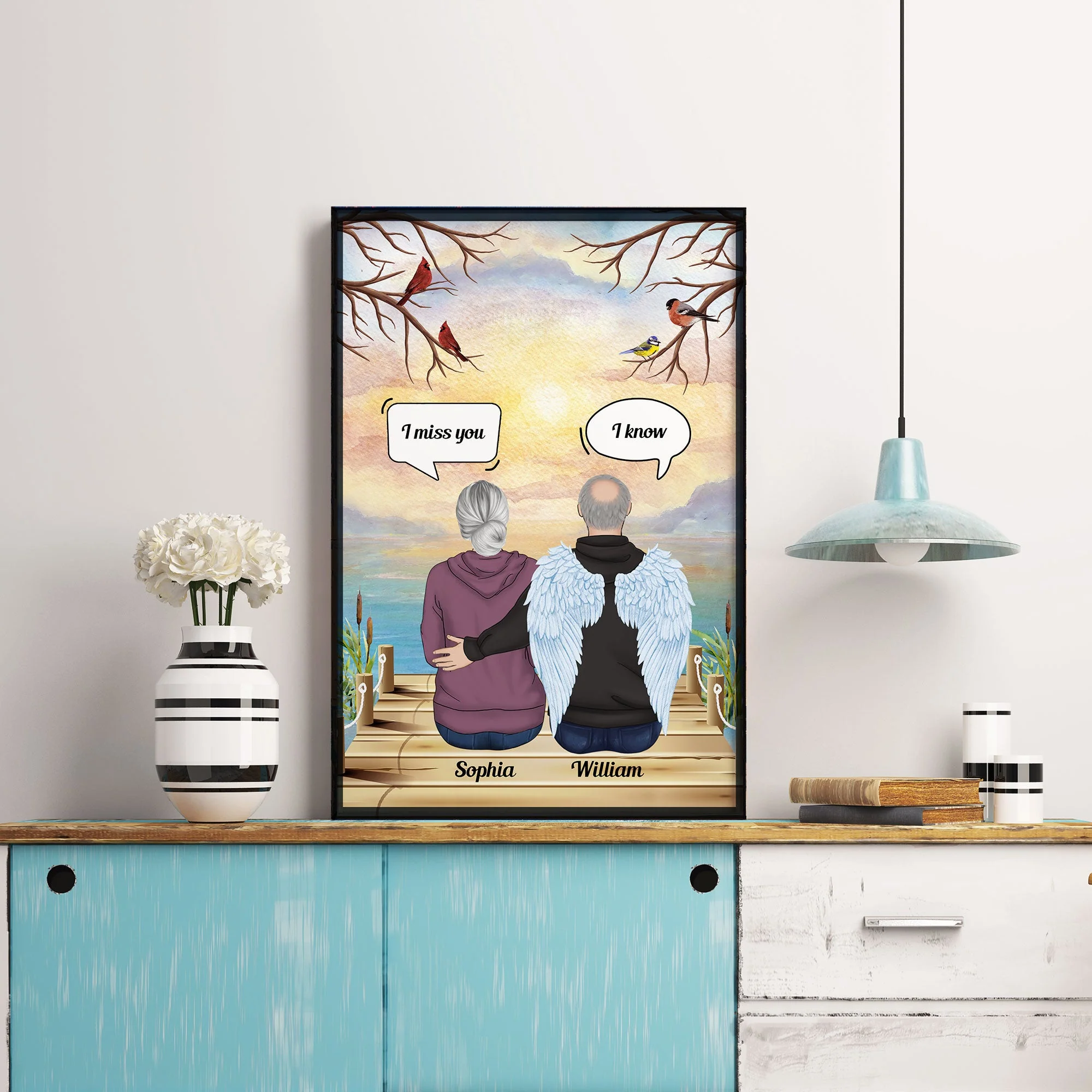 I Miss You - Personalized Poster/Wrapped Canvas - Memorial Gift For Mom, Dad, Daughters, Sons - Image 8