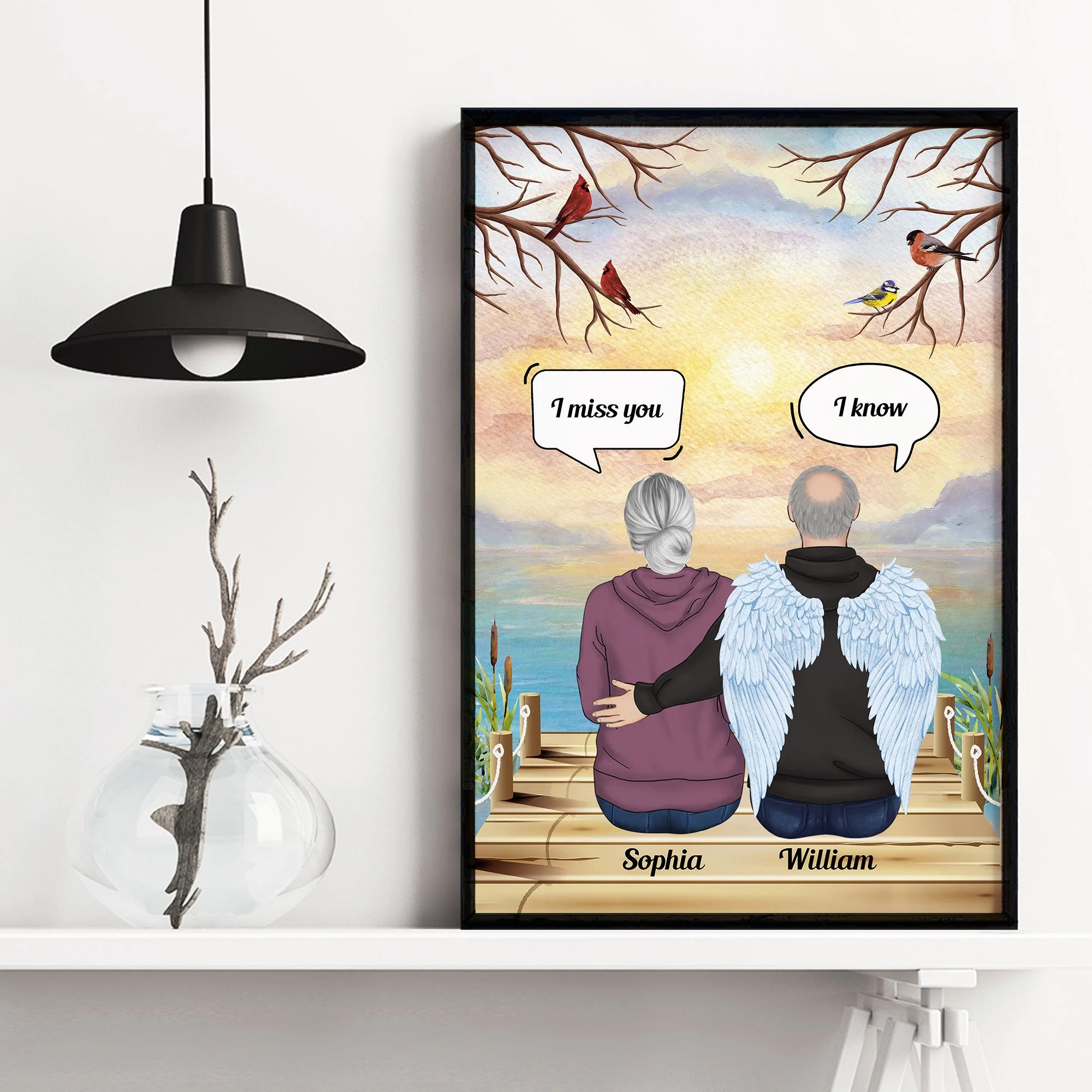I Miss You - Personalized Poster/Wrapped Canvas - Memorial Gift For Mom, Dad, Daughters, Sons - Image 9