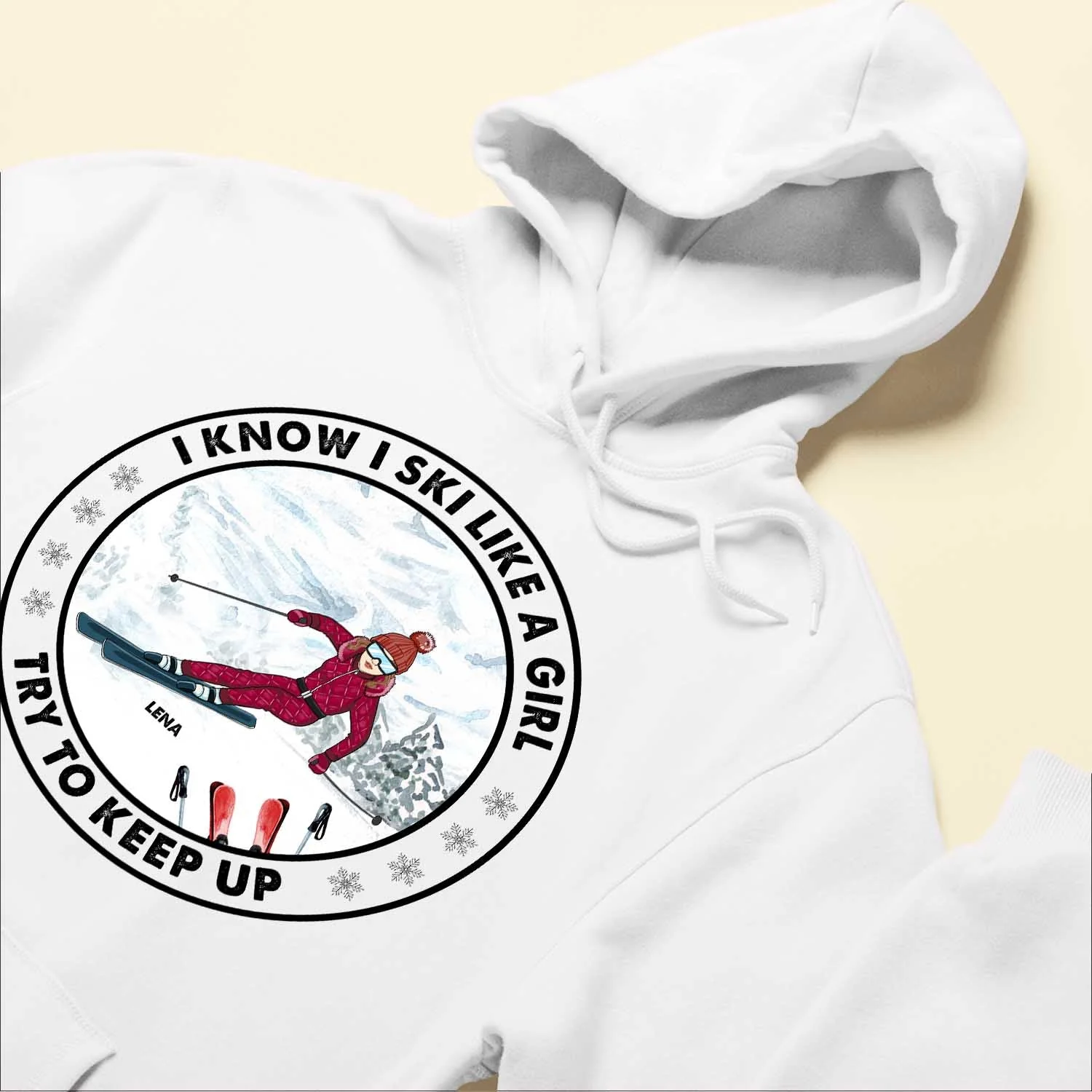 I Ski Like A Girl - Personalized Shirt - Gift For Skiing Lovers - Image 6