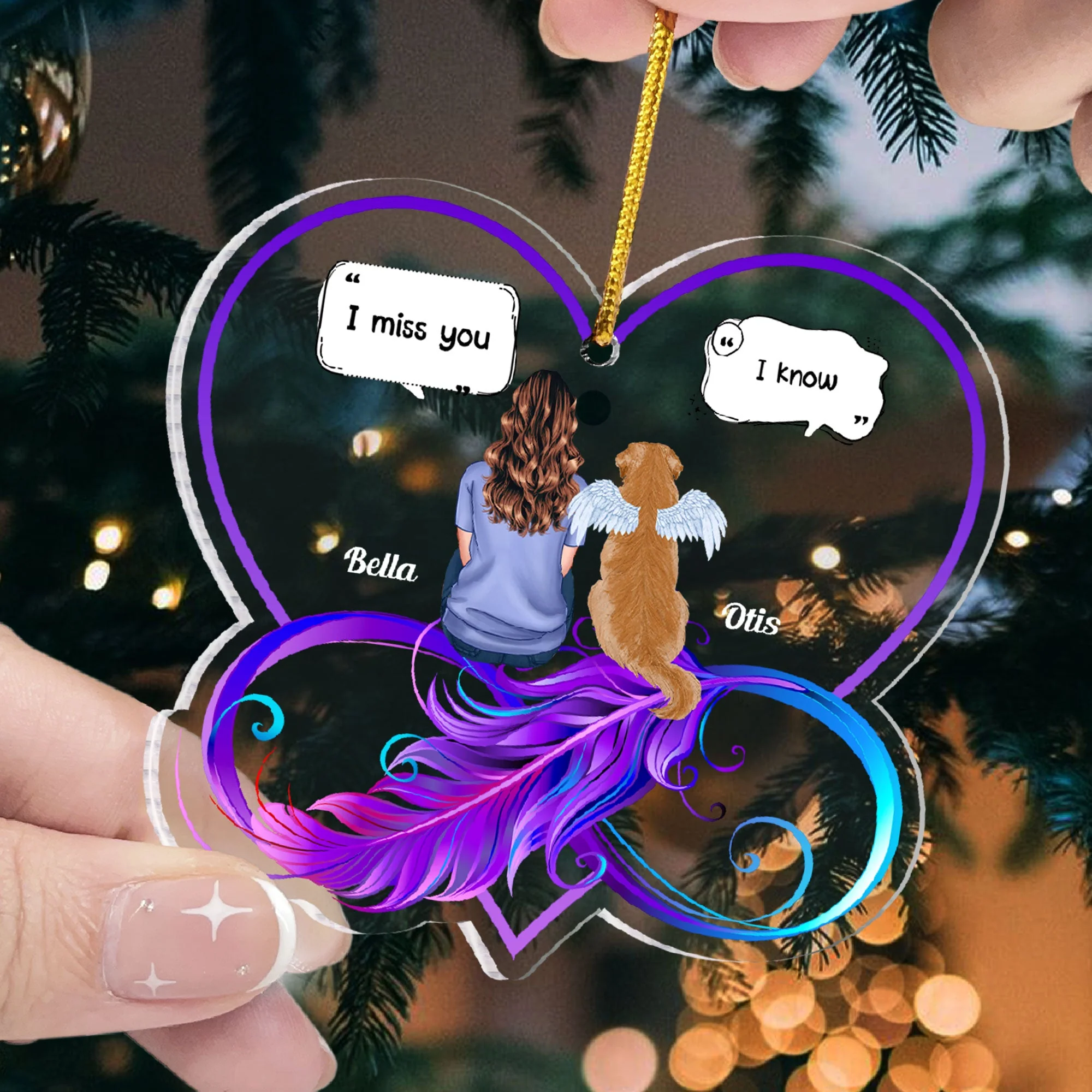 I Still Miss You Pet Memorial - Personalized Infinity Shaped Acrylic Ornament - Image 2