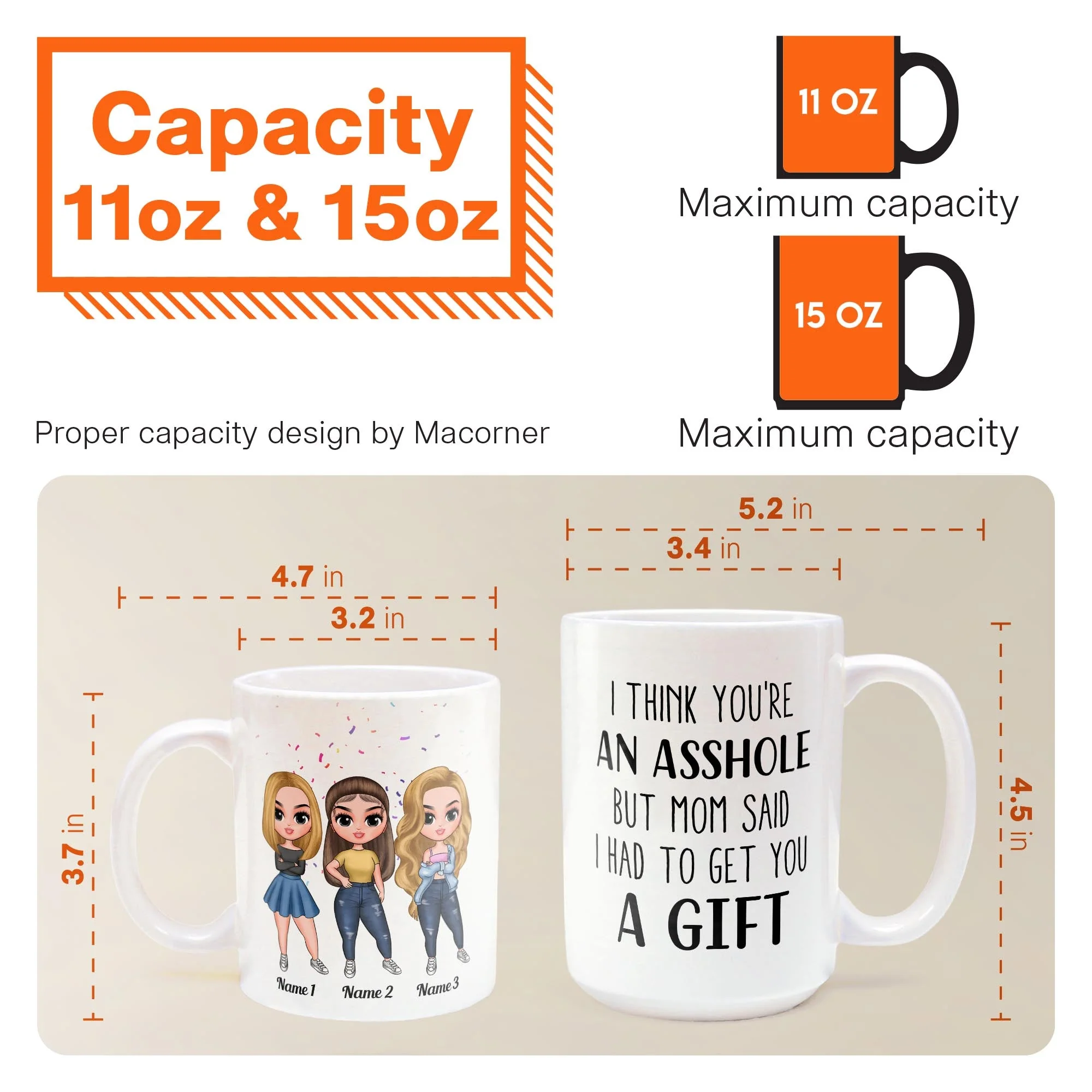 I Think You'Re An Asshole - Personalized Mug - Birthday, Christmas Gift For Sisters - Image 7