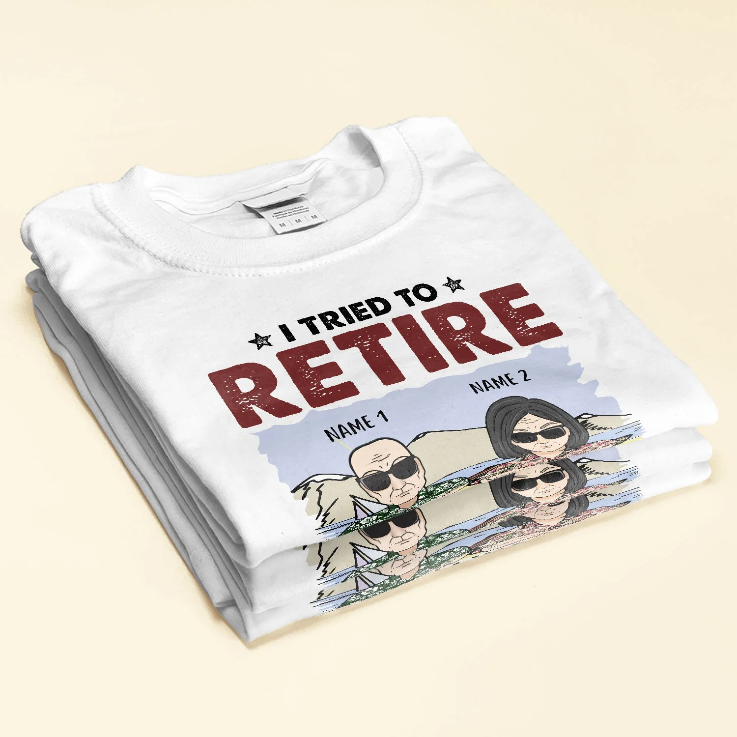 I Tried To Retire But Now I Work For My Wife - Personalized Shirt - Gift For Husband, Old Man - Image 2