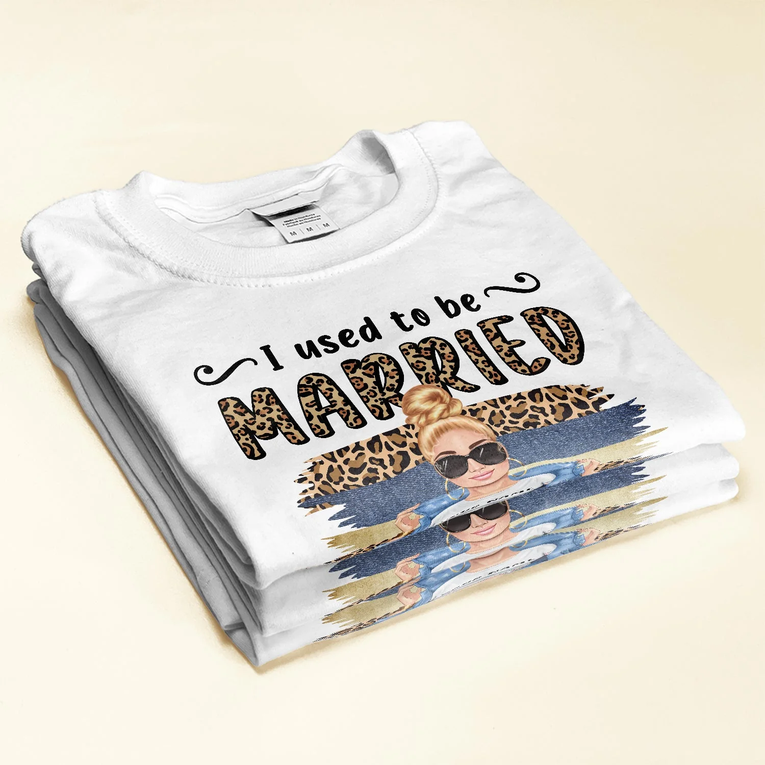 I Used To Be Married - Personalized Shirt - Gift For Divorce Woman - Chubby Girl Front - Image 2