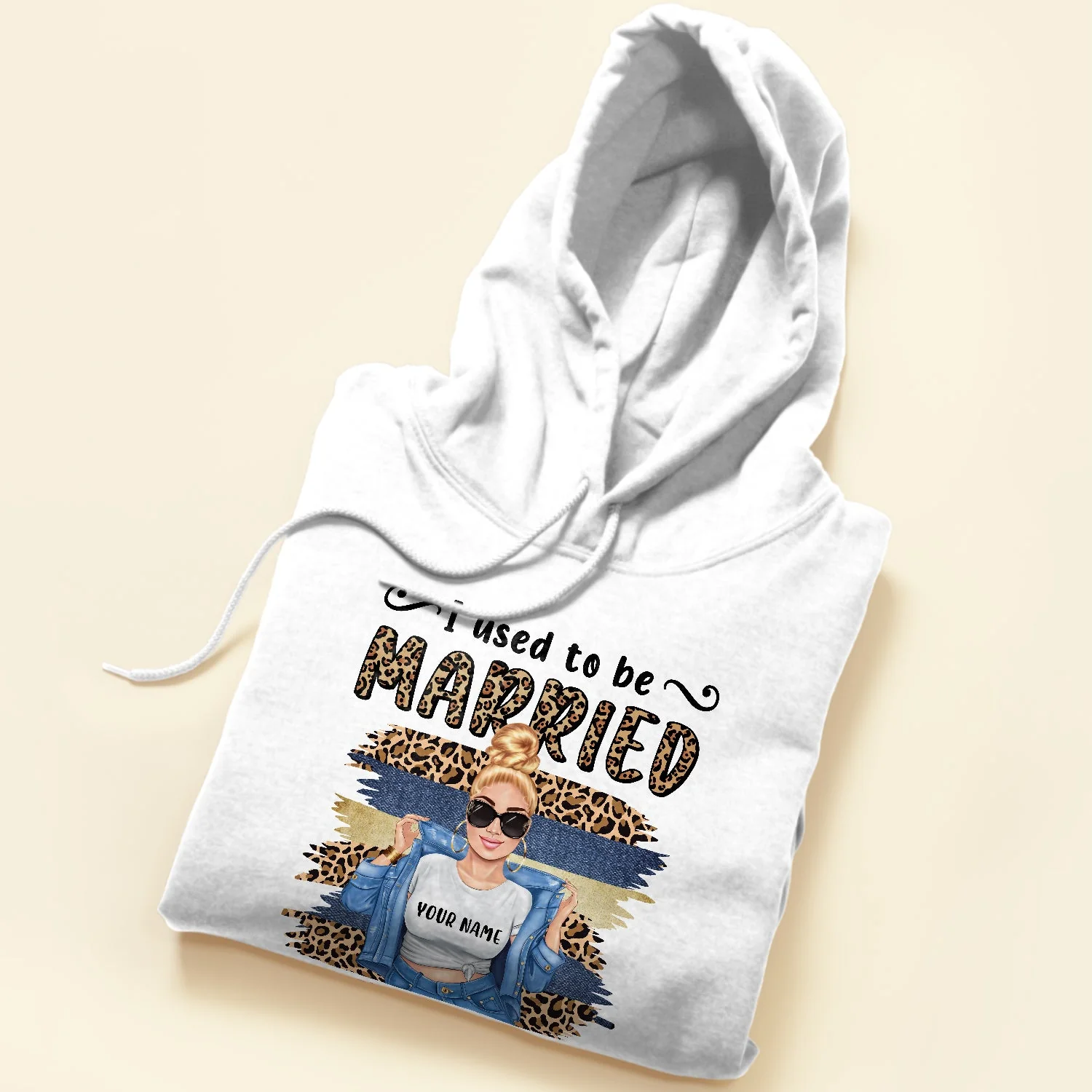 I Used To Be Married - Personalized Shirt - Gift For Divorce Woman - Chubby Girl Front - Image 5