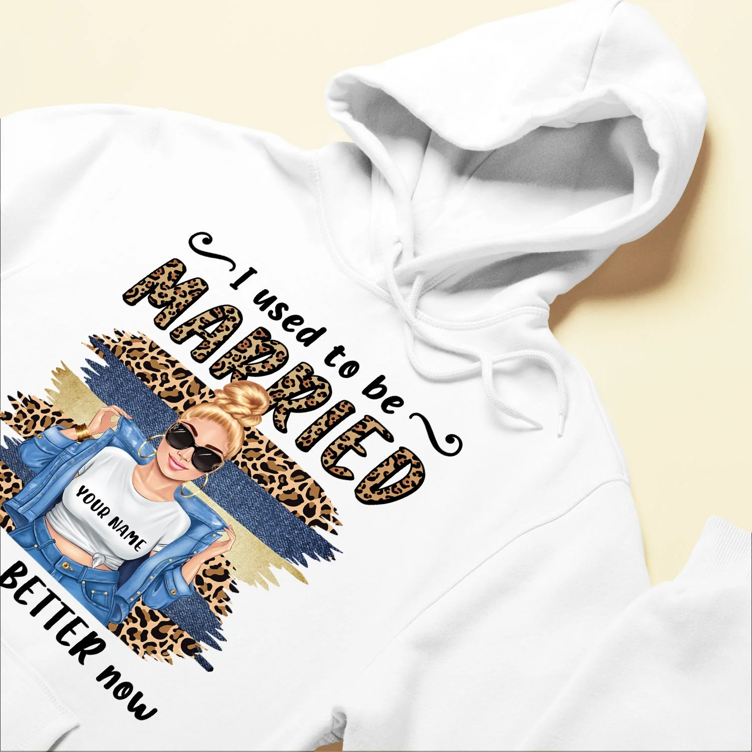 I Used To Be Married - Personalized Shirt - Gift For Divorce Woman - Chubby Girl Front - Image 6