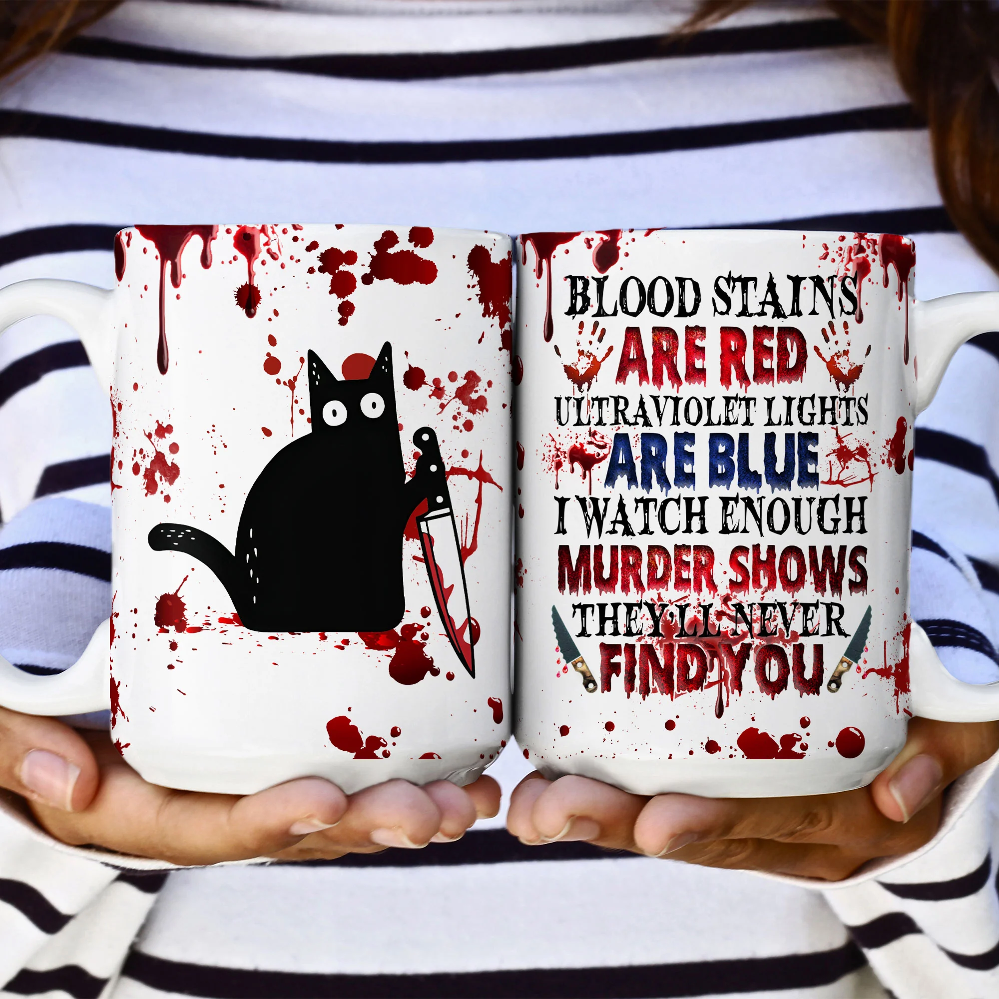 I Watch Enough Murder Shows Animal Version - Personalized Mug - Image 5