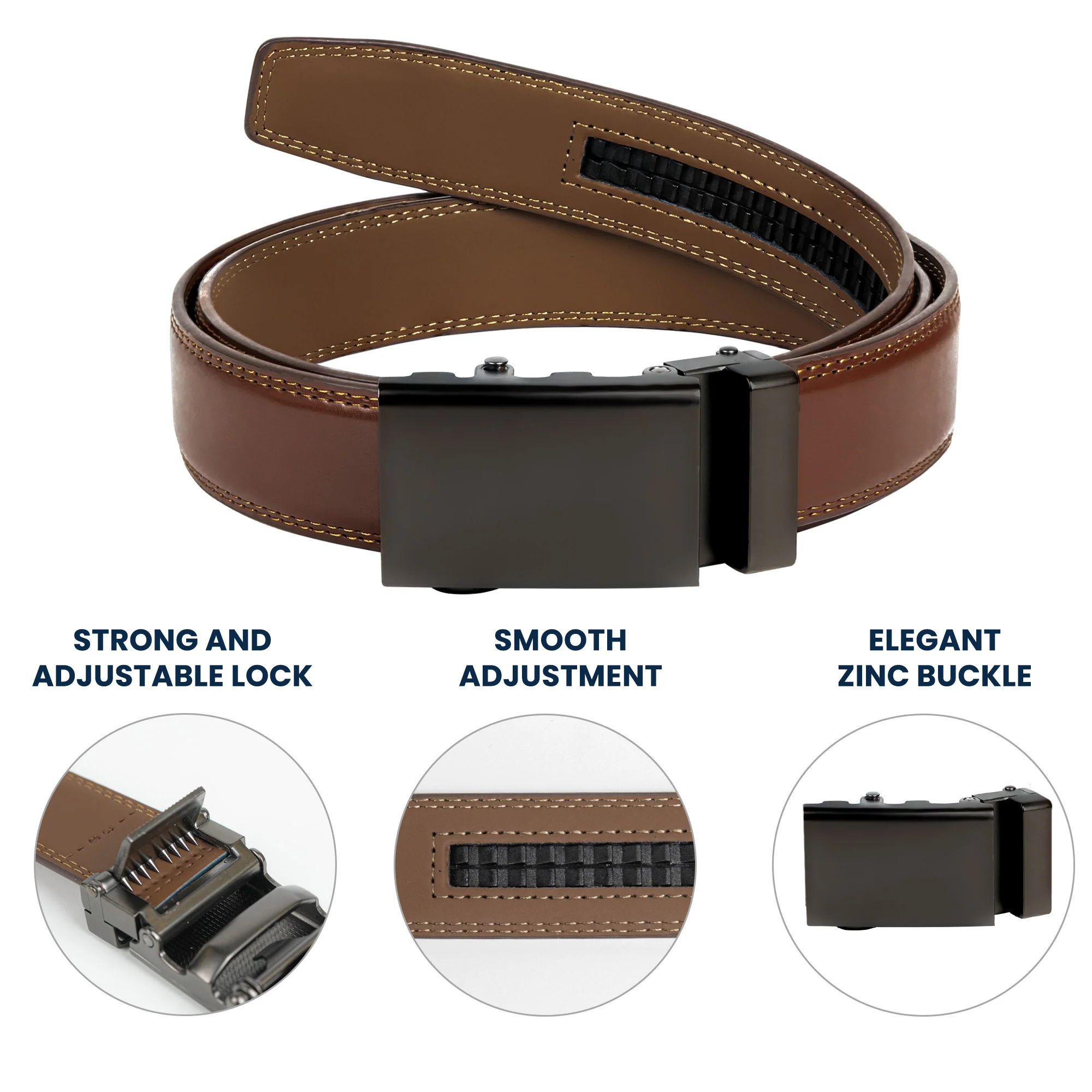 I Will Always Have Your Back - Personalized Leather Belt With Engraved Buckle - Image 6