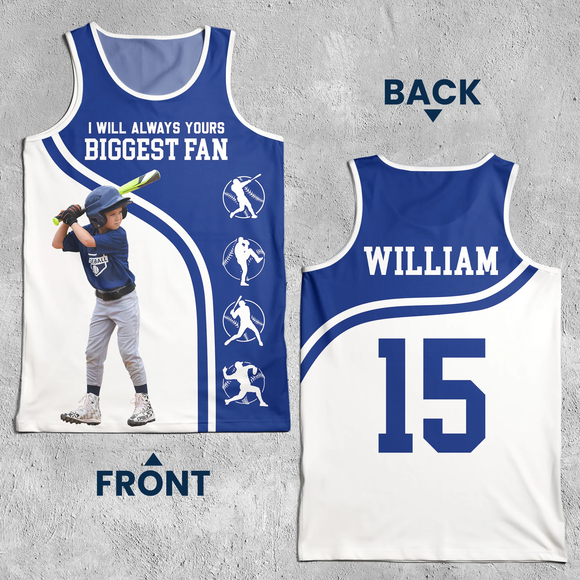 I Will Always Yours Biggest Fan - Custom Photo Tank Top For Men - Image 5