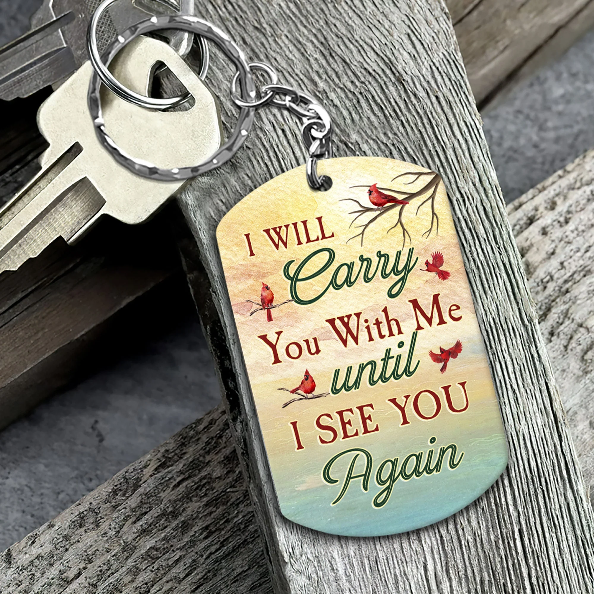 I Will Carry You With Me - Personalized Photo Keychain - Image 4