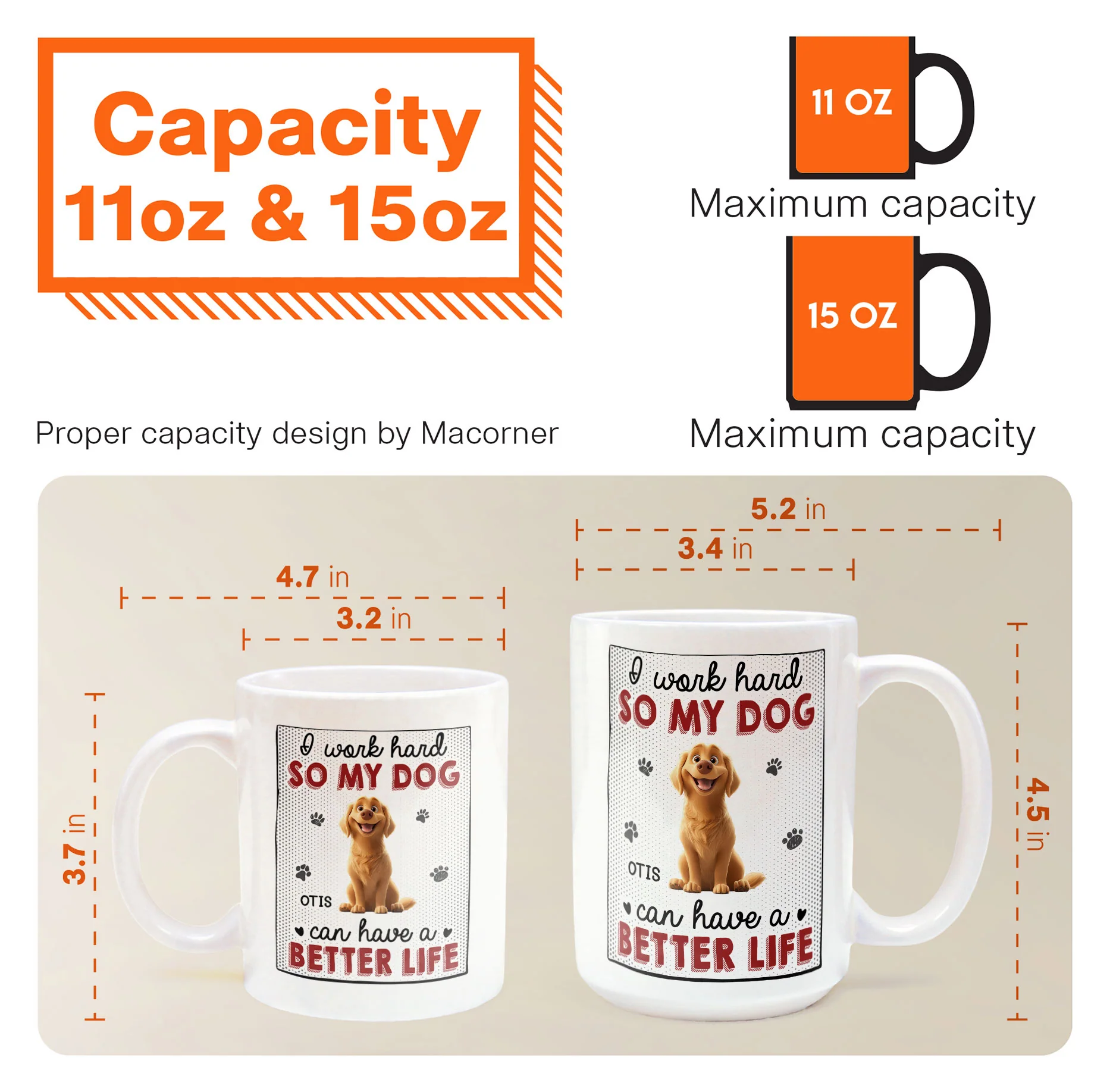 I Work Hard So That My Dog Have Better Life - Personalized Mug - Image 7