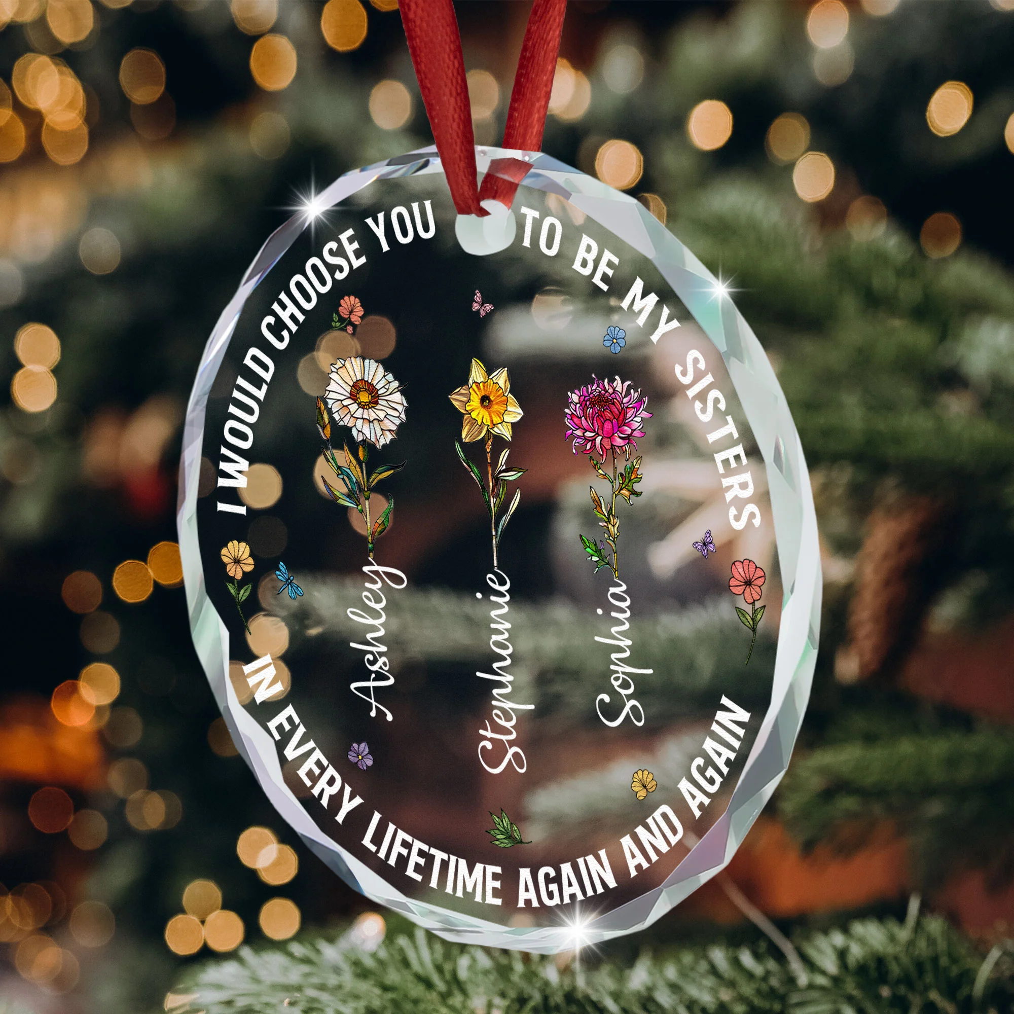 I Would Choose You - Personalized Glass Ornament - Image 5