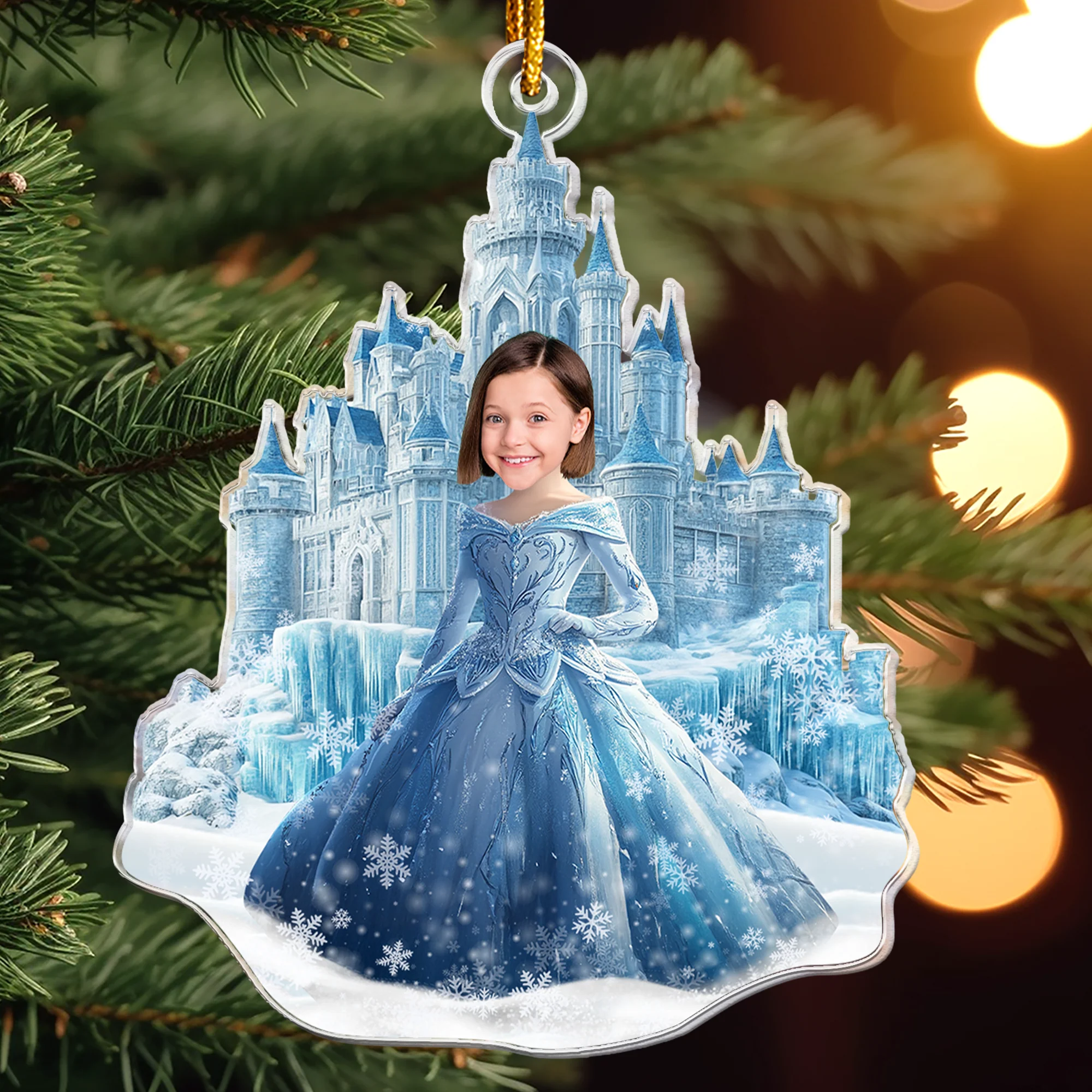 Ice Princess - Custom Face Ornament Gifts For Daughter, Girl, Kids - Personalized Acrylic Photo Ornament - Gift For Daughter - Image 4