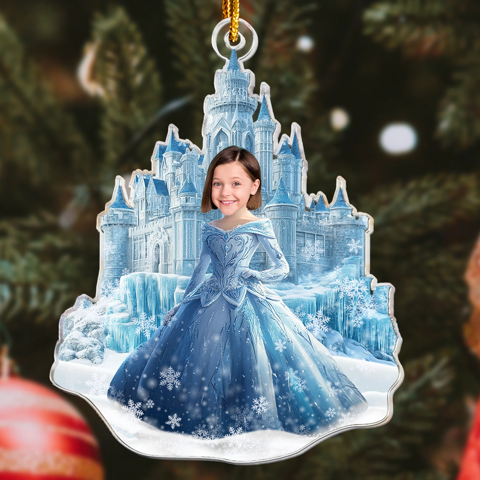 Ice Princess - Custom Face Ornament Gifts For Daughter, Girl, Kids - Personalized Acrylic Photo Ornament - Gift For Daughter - Image 5