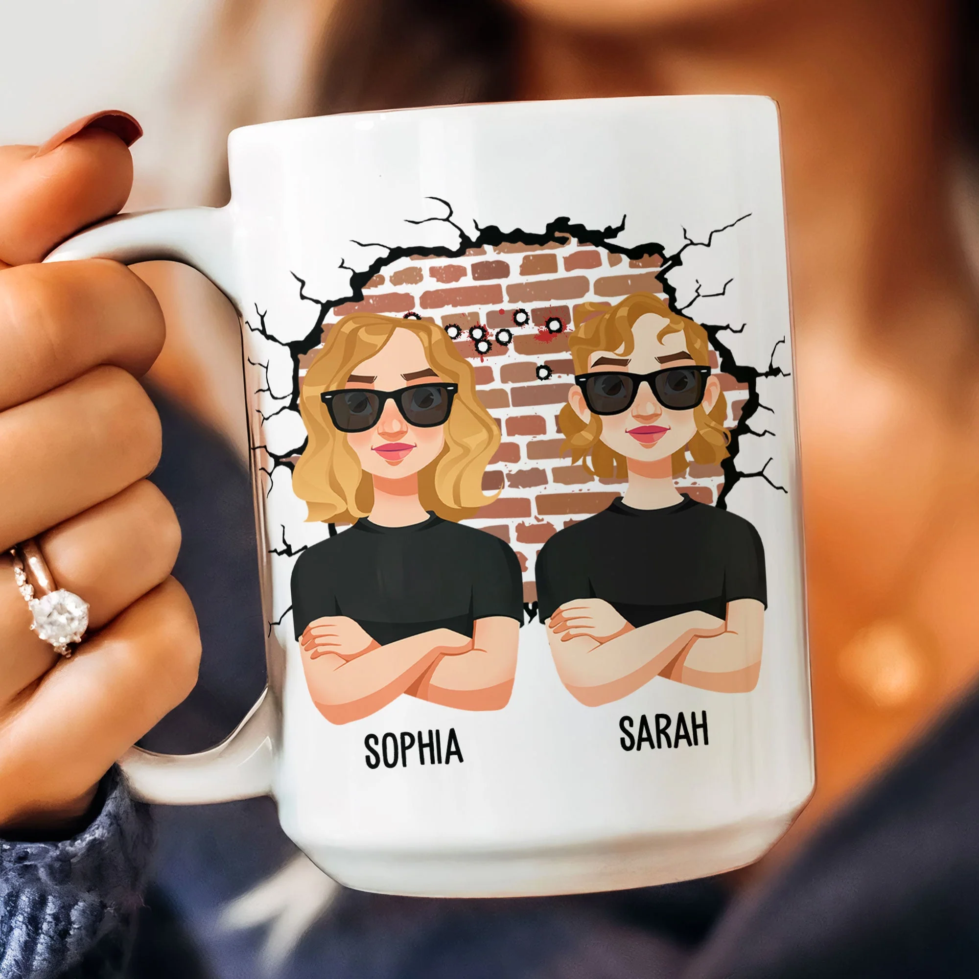 I'd Take A Bullet For You, Sister - Personalized Mug - Image 9