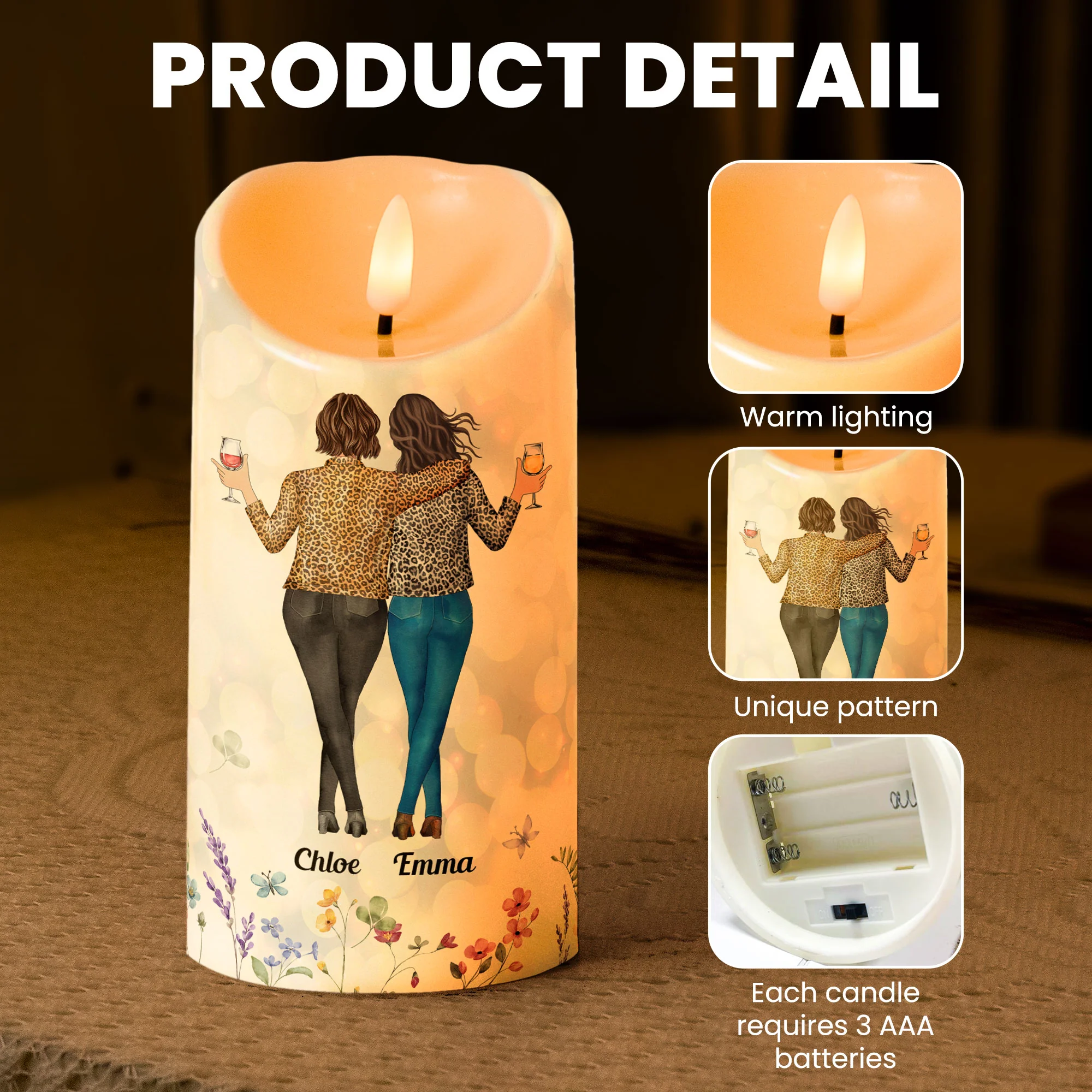 I'd Walk Through Fire For You - Personalized LED Candle - Image 5