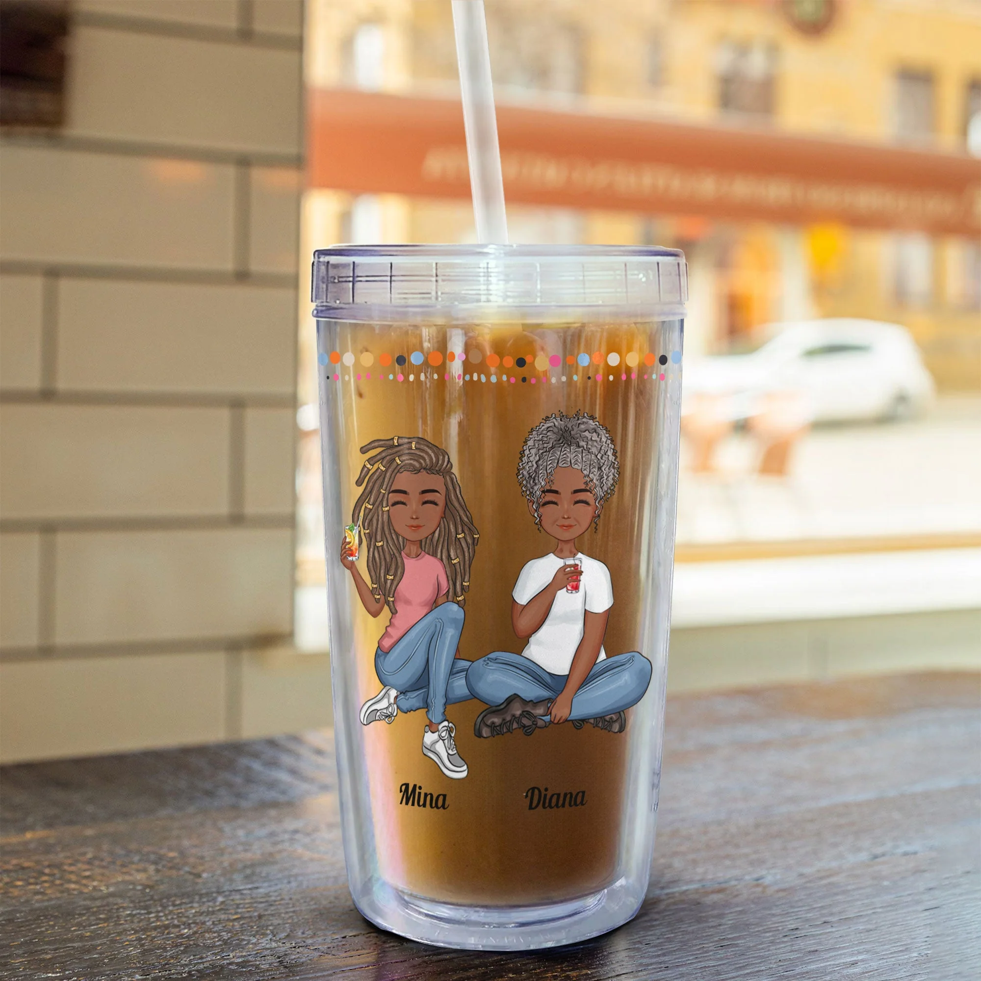 I'd Walk Through Fire - Personalized Acrylic Tumbler With Straw - Image 5
