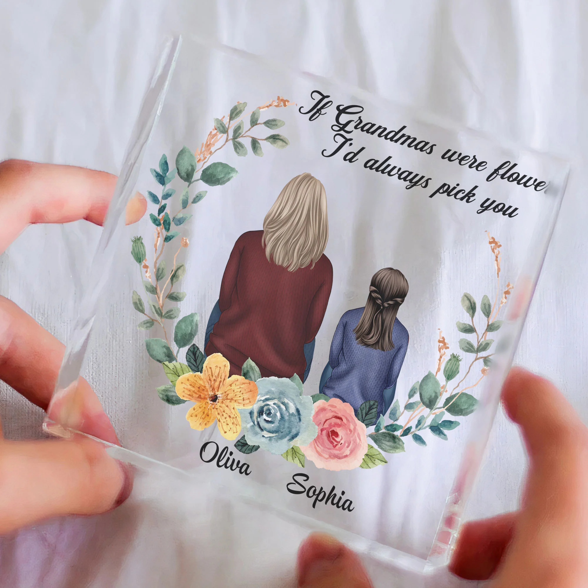 If Grandmas Were Flowers - Personalized Acrylic Plaque - Image 4