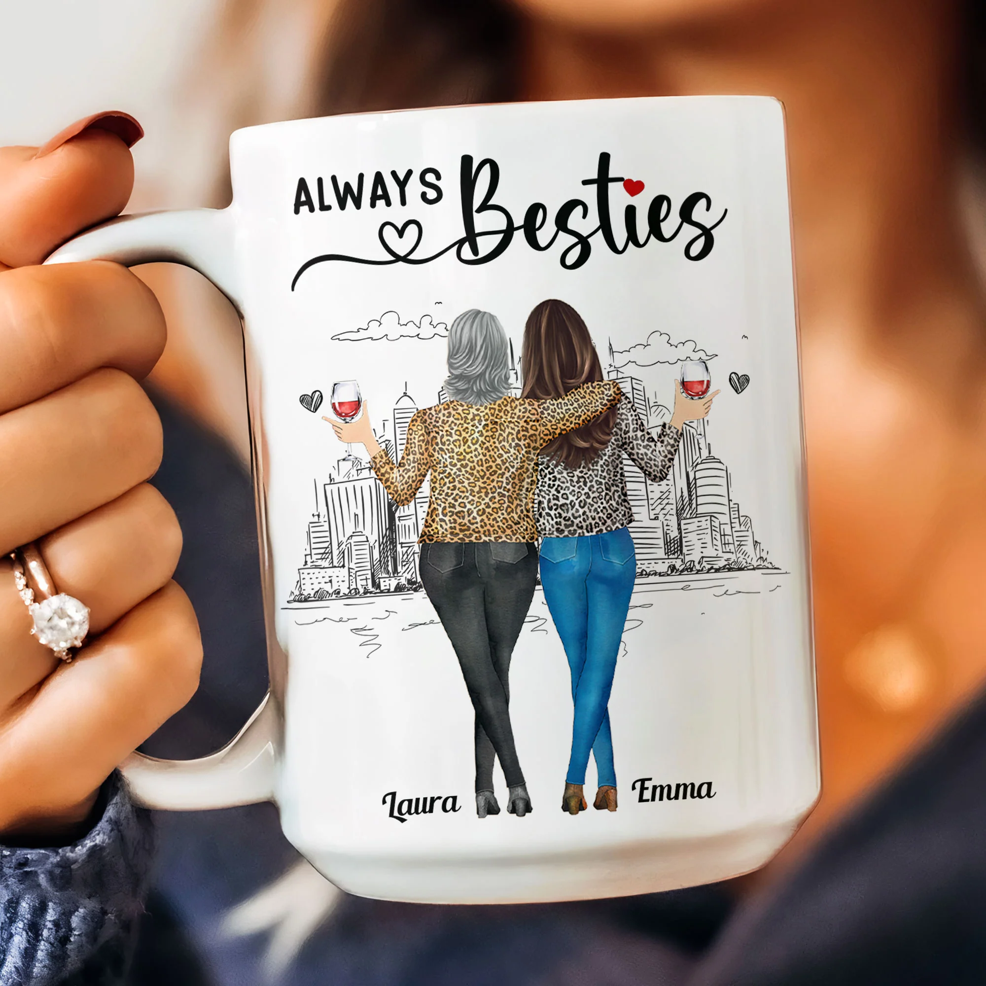 If I Had A Different Bestie I'd Punch Her In The Throat - Personalized Mug - Image 4