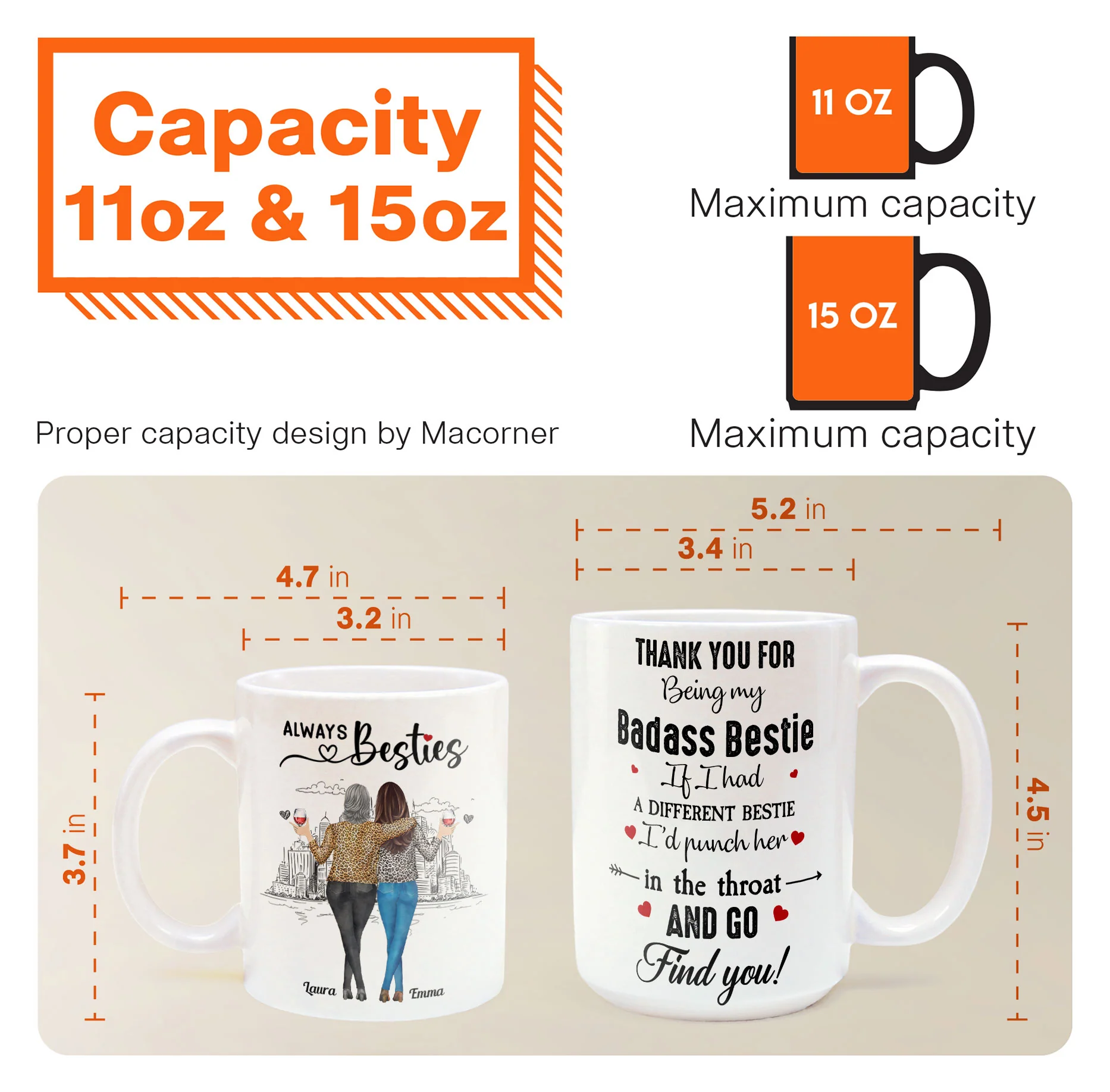 If I Had A Different Bestie I'd Punch Her In The Throat - Personalized Mug - Image 7