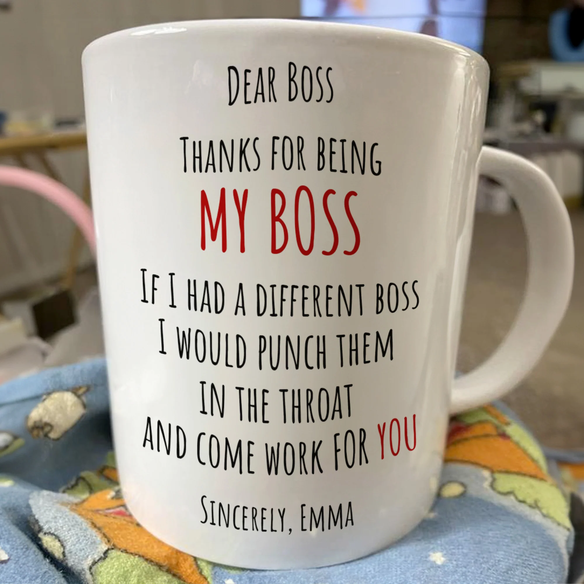 If I Had A Different Boss I Would Punch Them In The Throat - Personalized Mug - Image 2