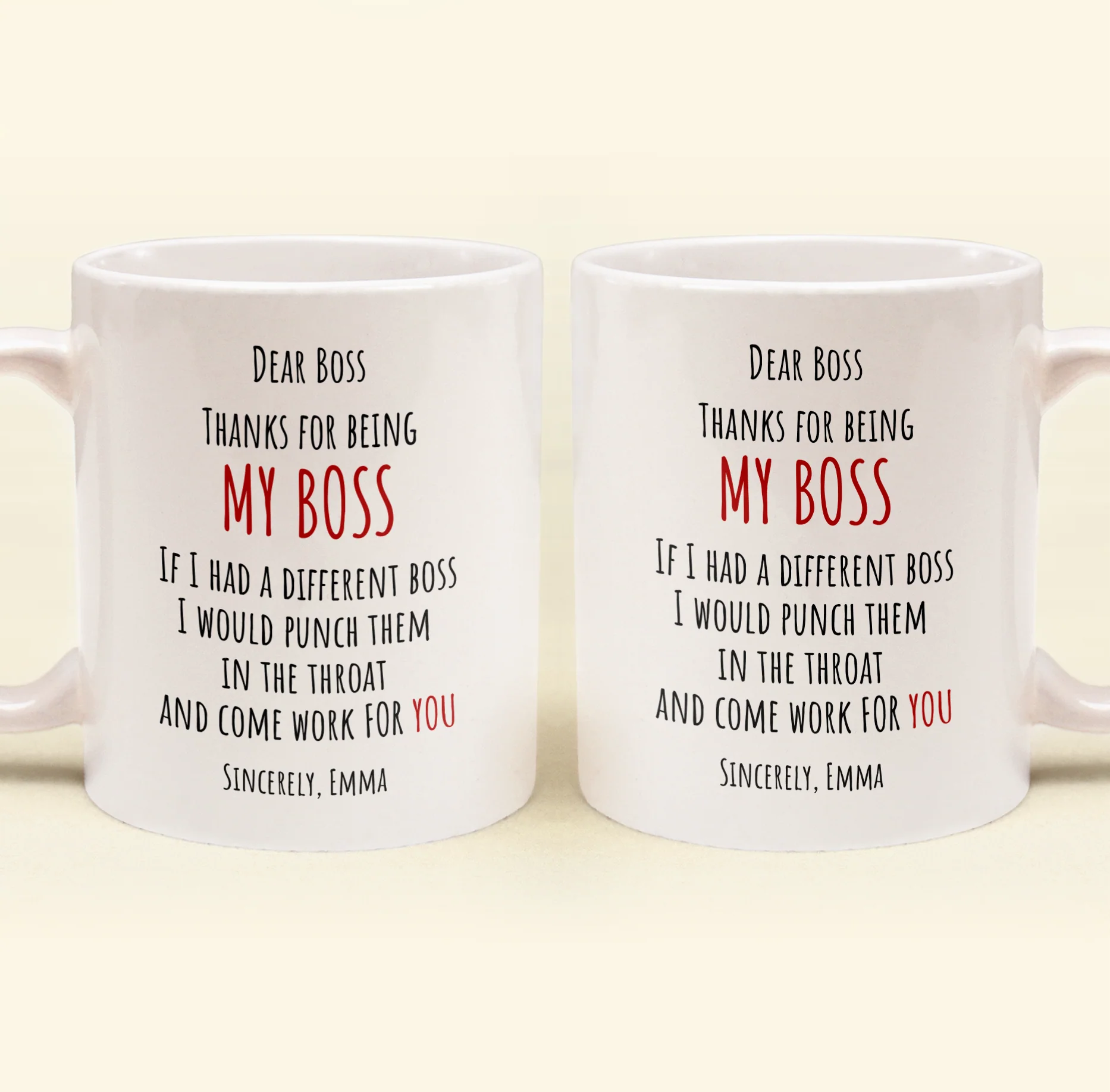 If I Had A Different Boss I Would Punch Them In The Throat - Personalized Mug - Image 6