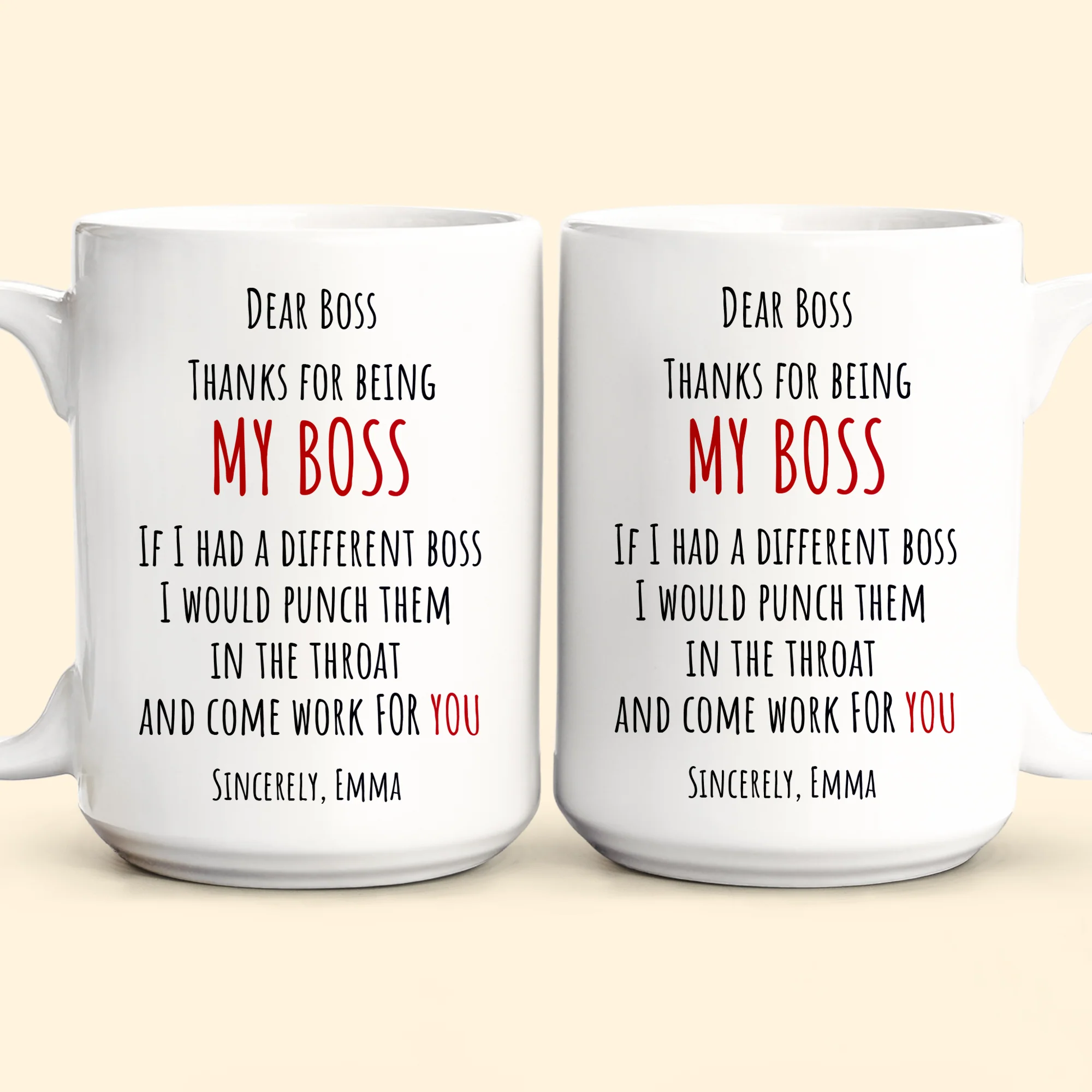 If I Had A Different Boss I Would Punch Them In The Throat - Personalized Mug - Image 7