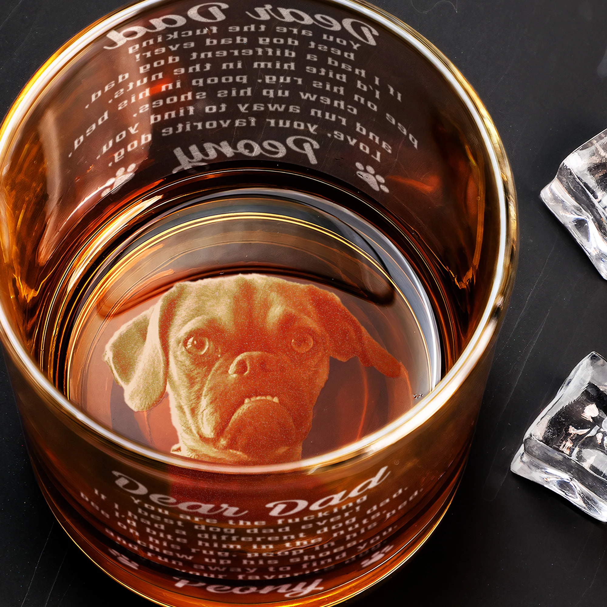 If I Had A Different Dog Dad - Personalized Whiskey Glass With Photo - Image 6