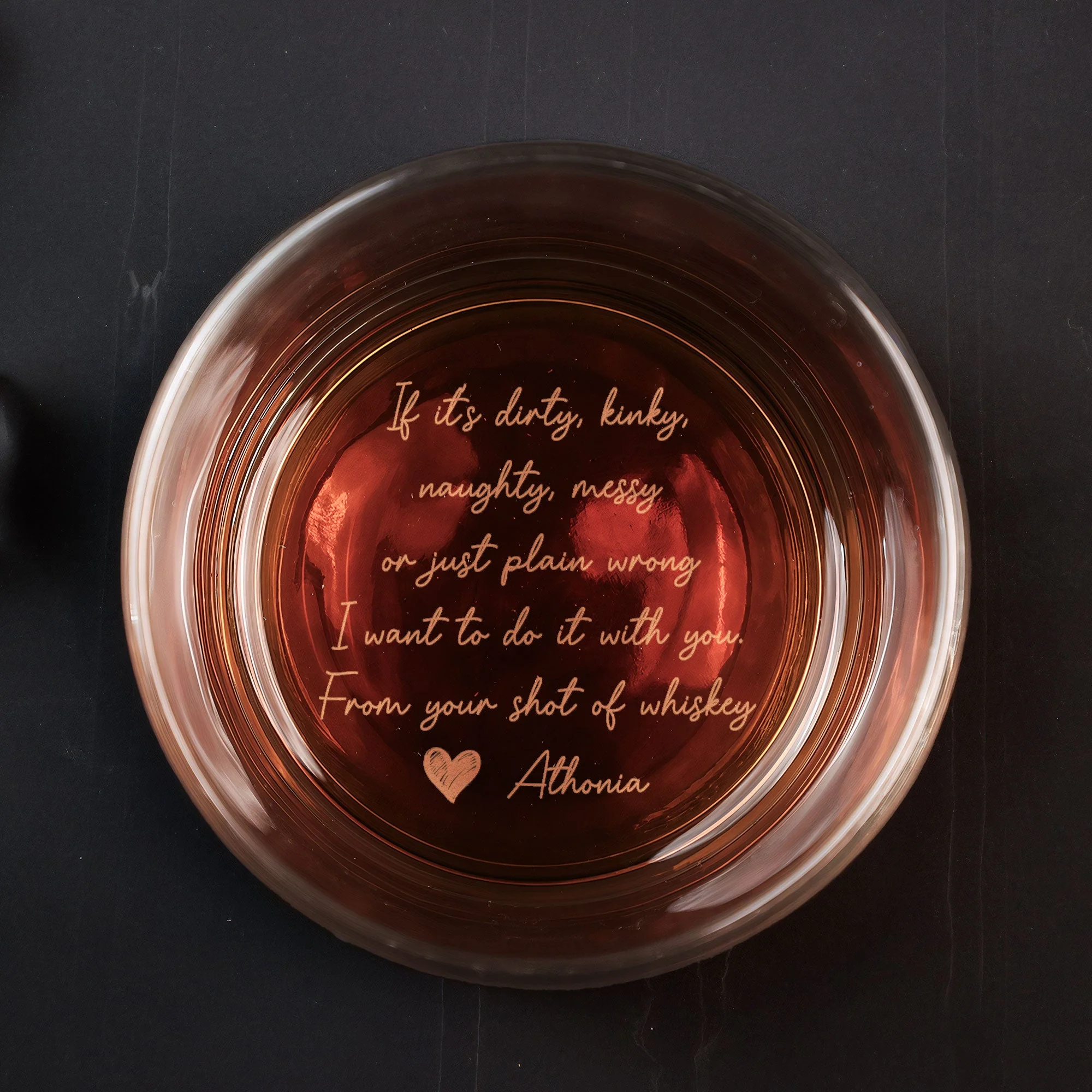 If It's Dirty Kinky Naughty I Want To Do It With You - Personalized Engraved Whiskey Glass - Image 2